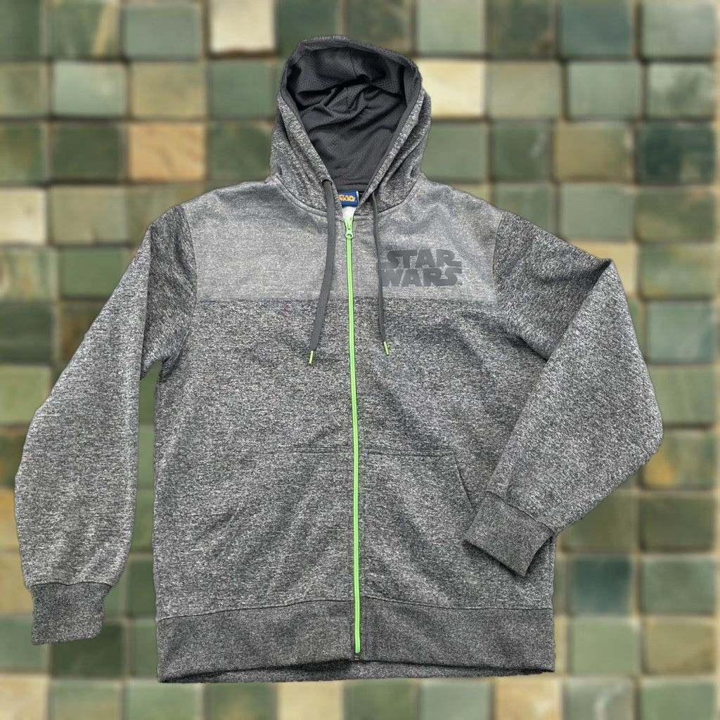 Star Wars Star Wars Zip Up Hoodie Men Medium Gray Lucas Film Mandalorian Disney Galaxys Edge Front Pocket Logo Zip Full Zip Hoodie Size US M / EU 48-50 / 2 - 1 Thumbnail