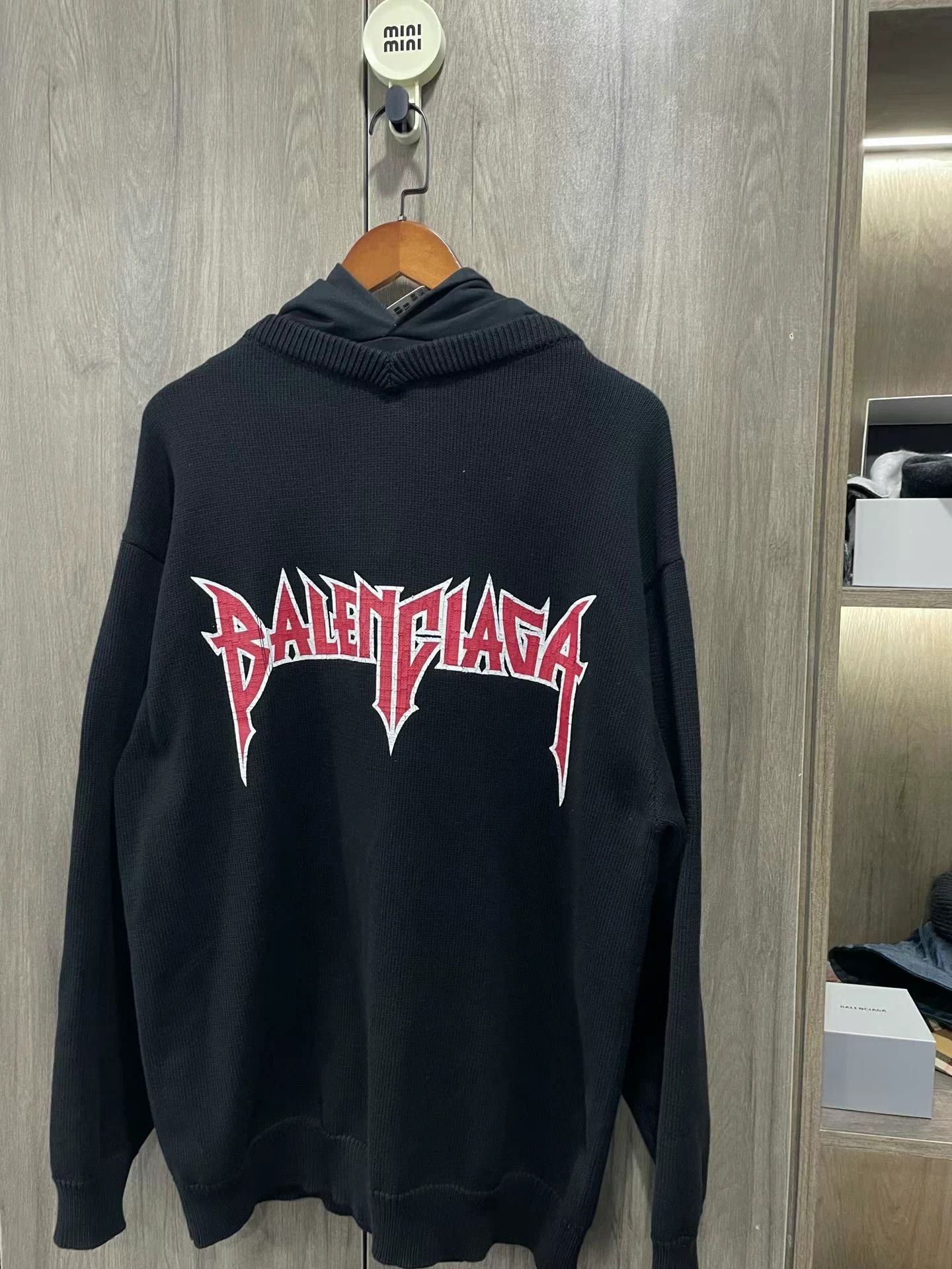 Balenciaga Balenciaga Fake Two-Piece Knit Hoodie S Size US S / EU 44-46 / 1 - 3 Thumbnail