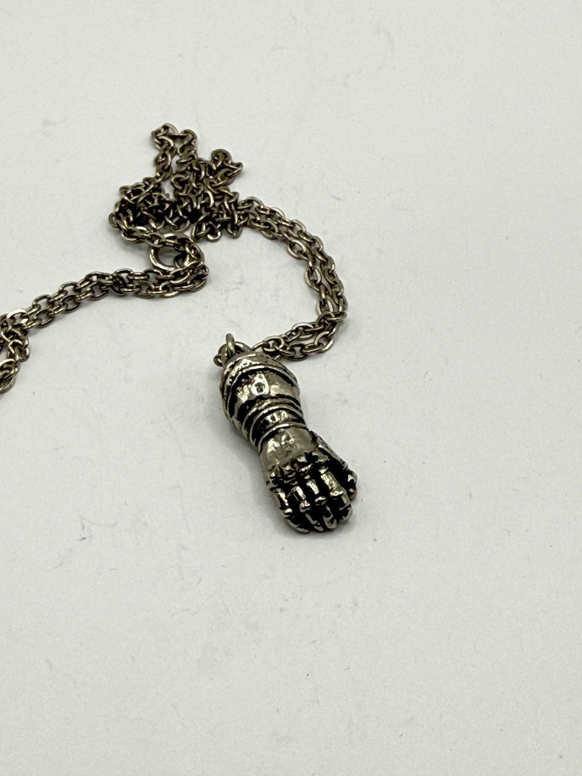 Seditionaries Hand-cast metal necklace fist pendant biker/goth chrome erd Size ONE SIZE - 6 Thumbnail