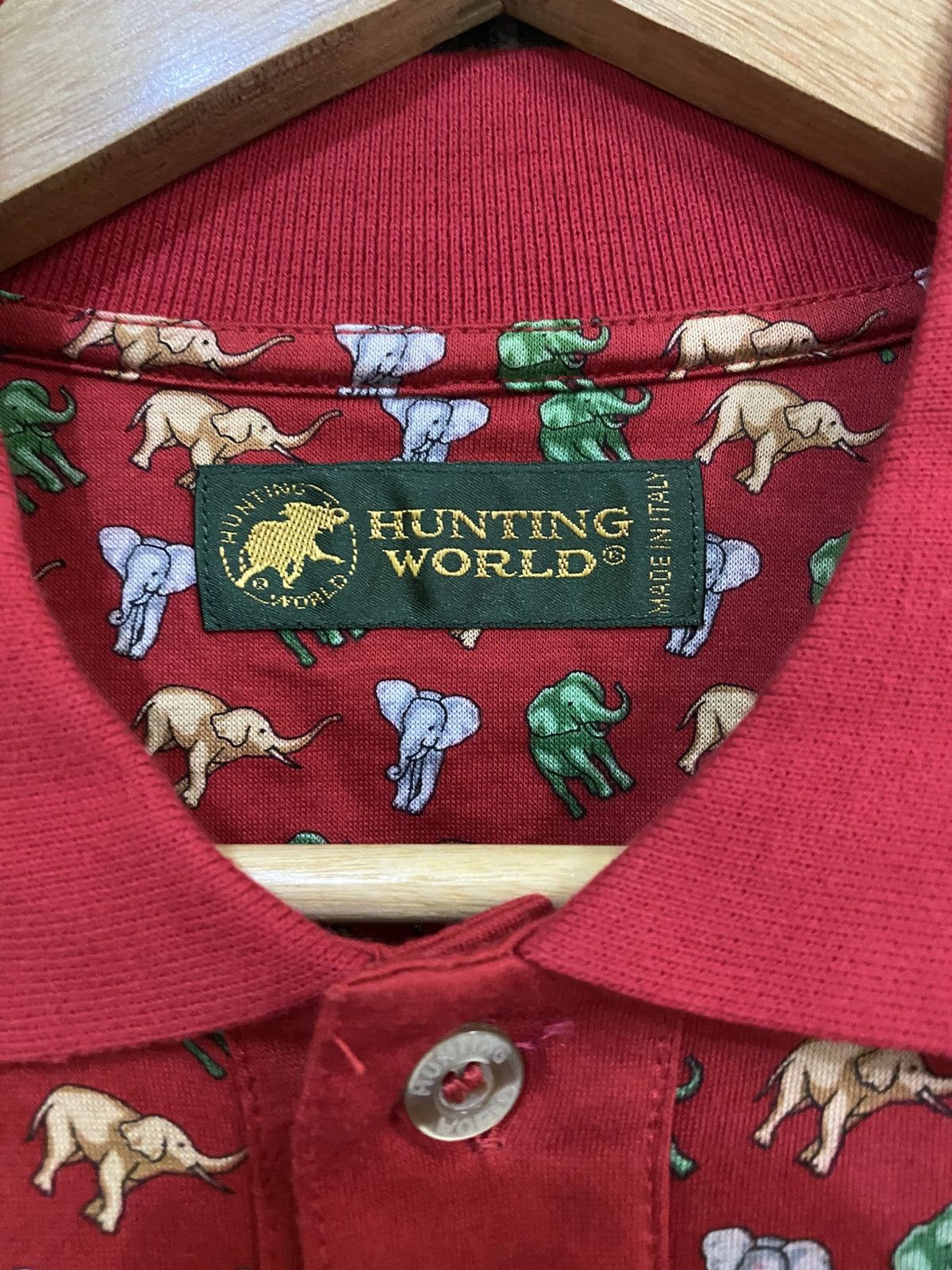 Other Hunting World Italian Designer Fullprint Polo Shirt Size US M / EU 48-50 / 2 - 4 Thumbnail
