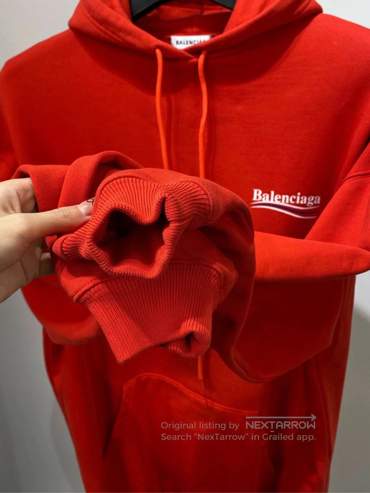 Balenciaga Balenciaga Red Logo Print Hoodie. Size US S / EU 44-46 / 1 - 6 Thumbnail