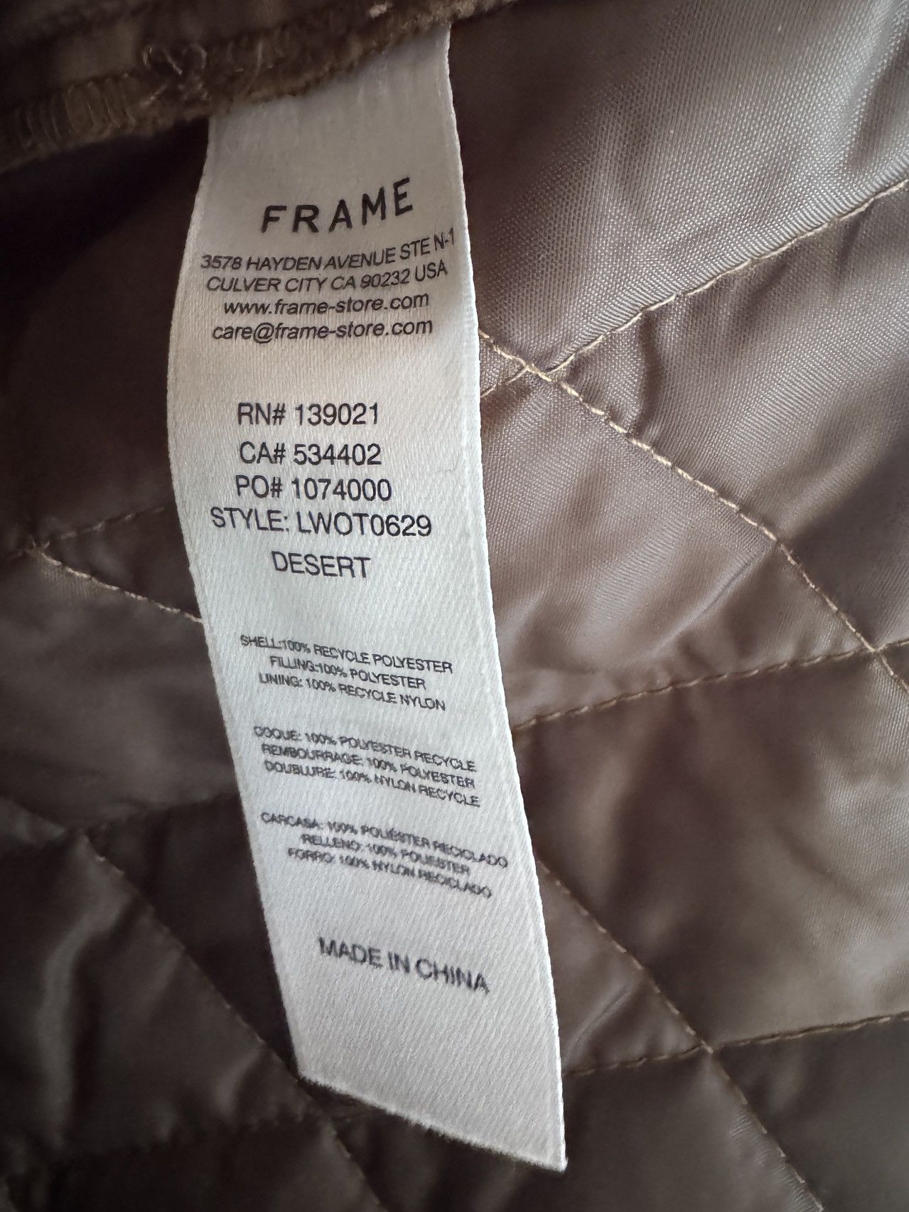 Frame Oversized Shirt Jacket in Desert Size S / US 4 / IT 40 - 4 Thumbnail