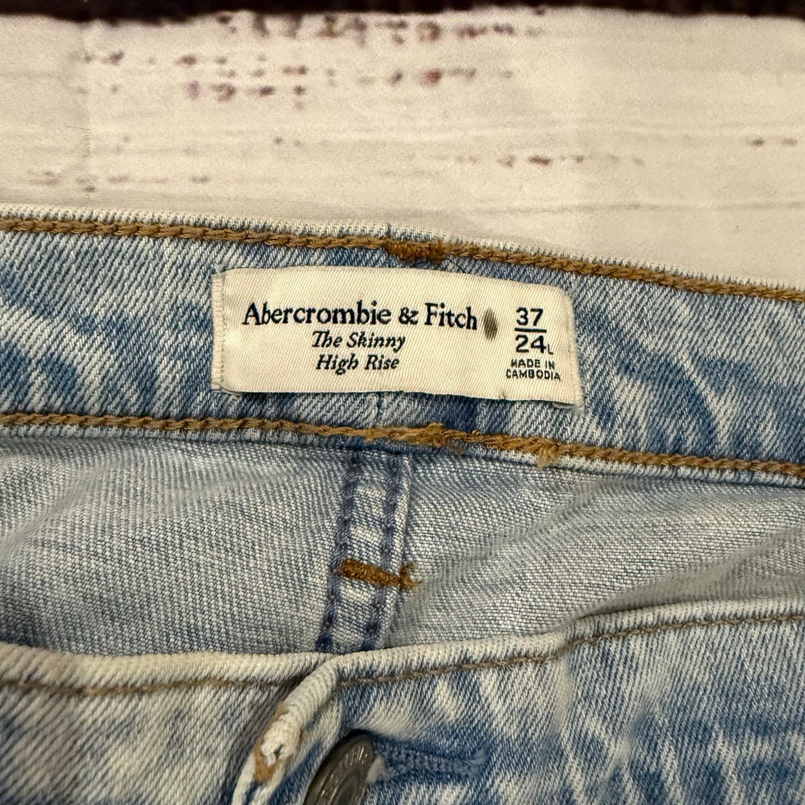 Abercrombie & Fitch NWT Abercrombie & Fitch Skinny High Rise Jeans Womens 24 Size 37" - 3 Thumbnail