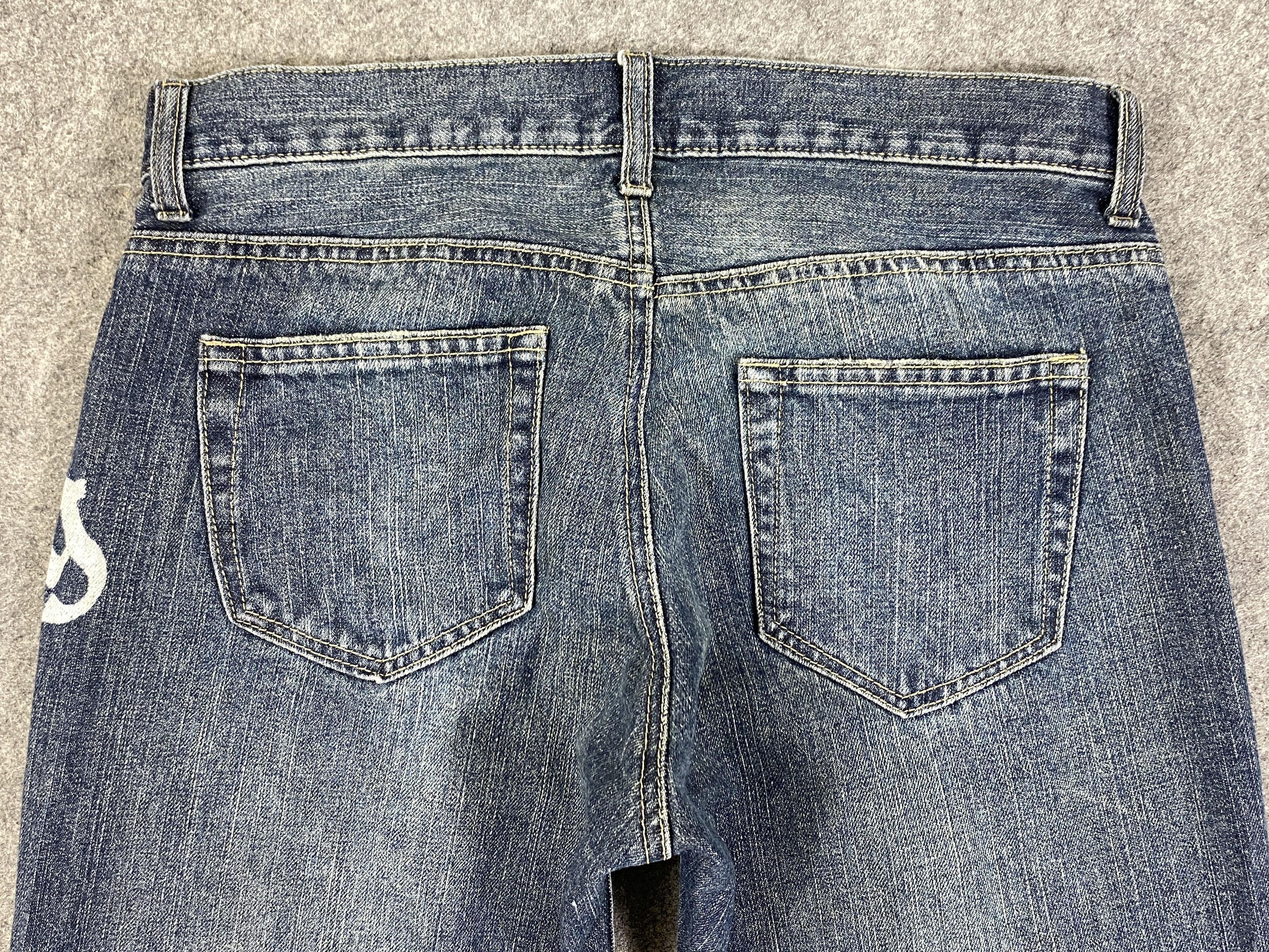If Six Was Nine Ripped Blue Vintage Oririn Jeans 31x30 - JN3253 Size US 31 - 4 Thumbnail
