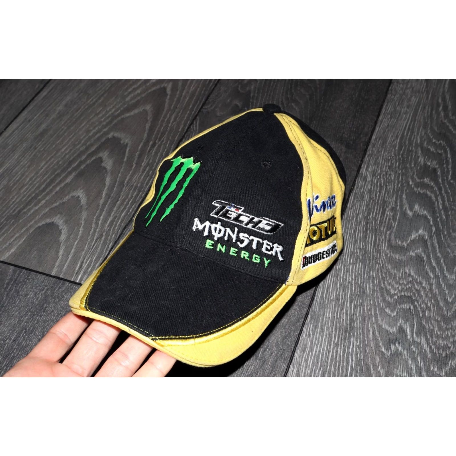 Yamaha OFFICIAL TECH3 YAMAHA RACING MONSTER ENERGY TEAM BASEBALL CAP ADJUSTABLE OS Size ONE SIZE - 2 Thumbnail