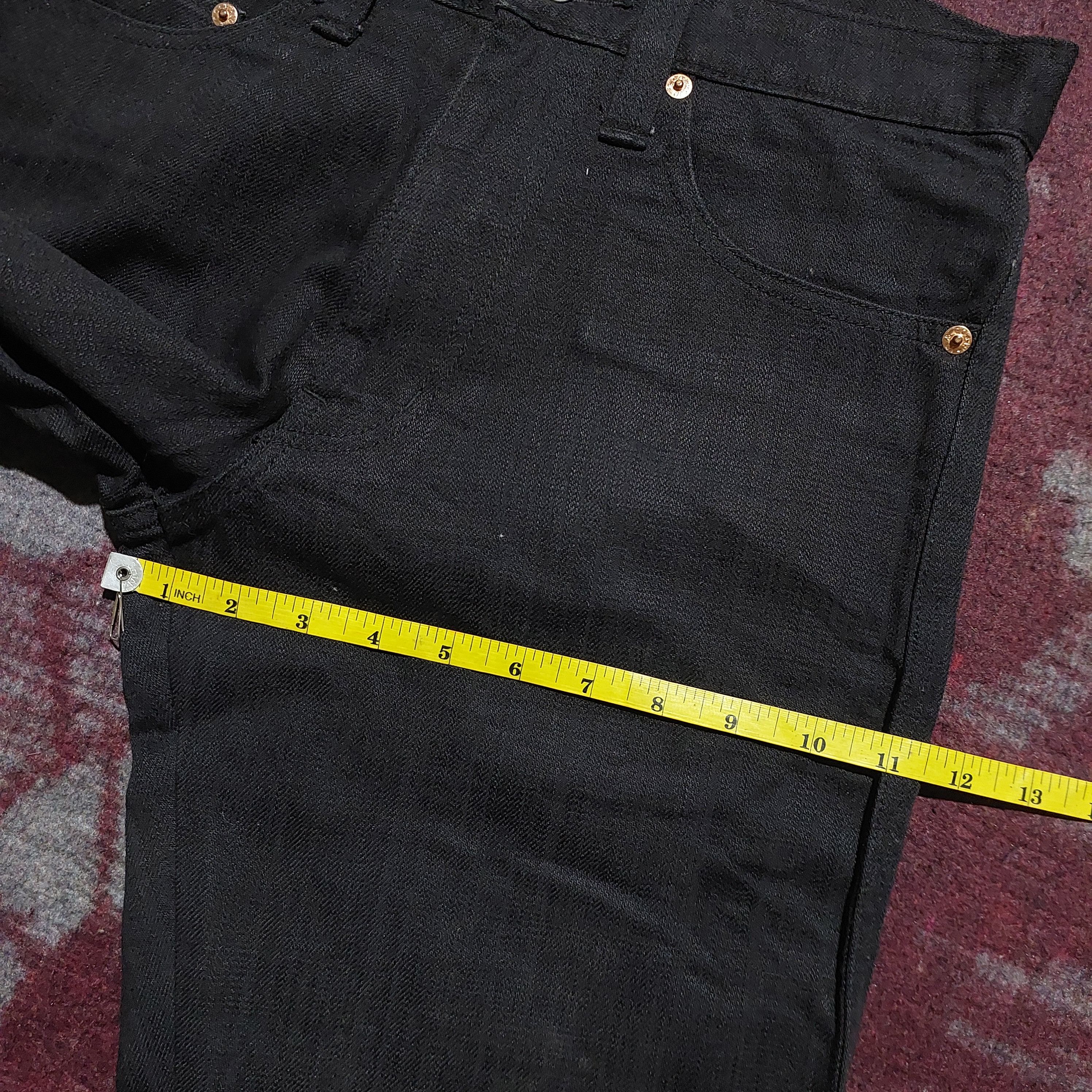 Tornado Mart Japanois Bleu red rose embroidered black denim Size US 30 / EU 46 - 18 Thumbnail