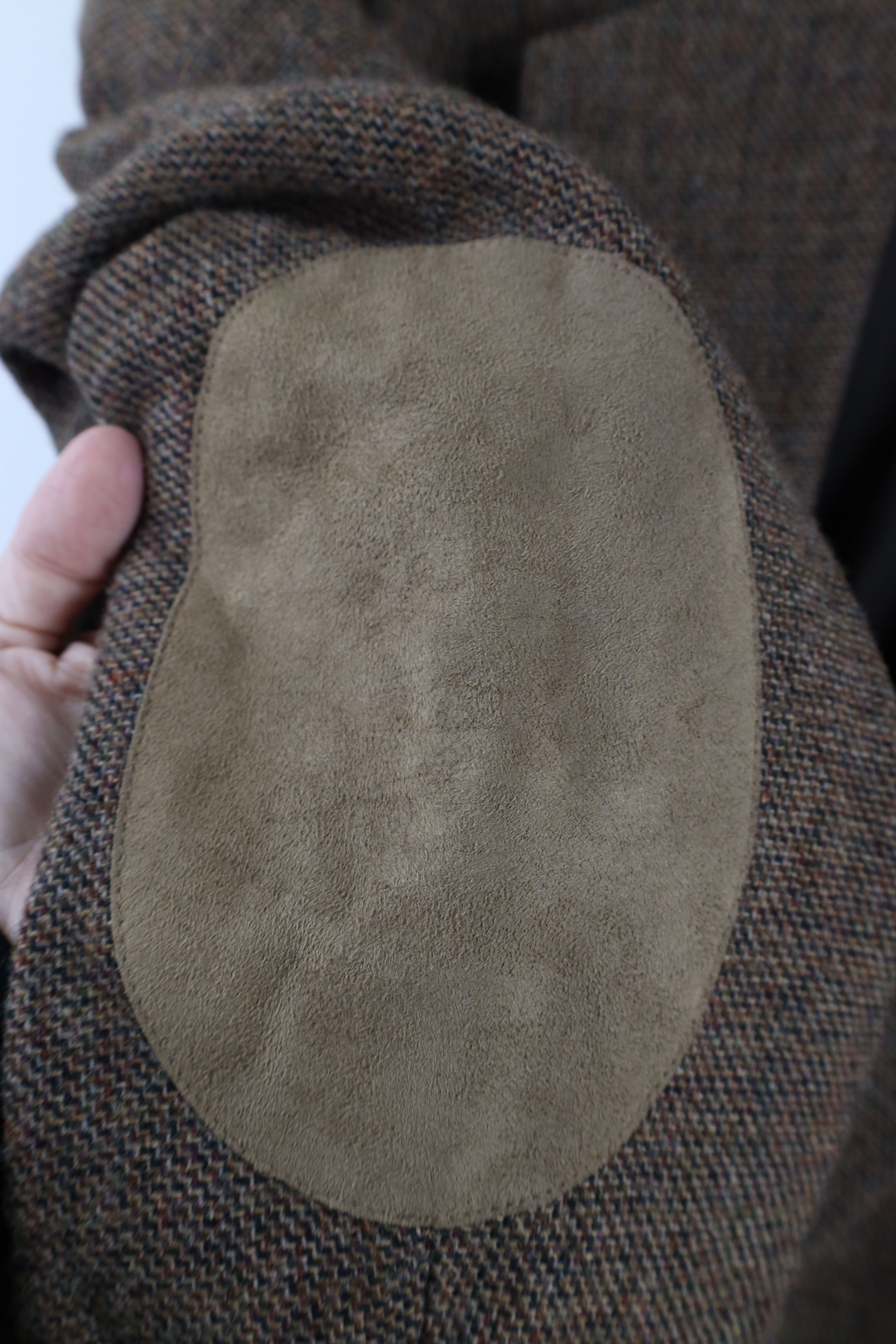 Vintage Vintage 90s Tweed Elbow Patch Strap Collar Blazer Jacket USA Size US XXL / EU 58 / 5 - 6 Thumbnail