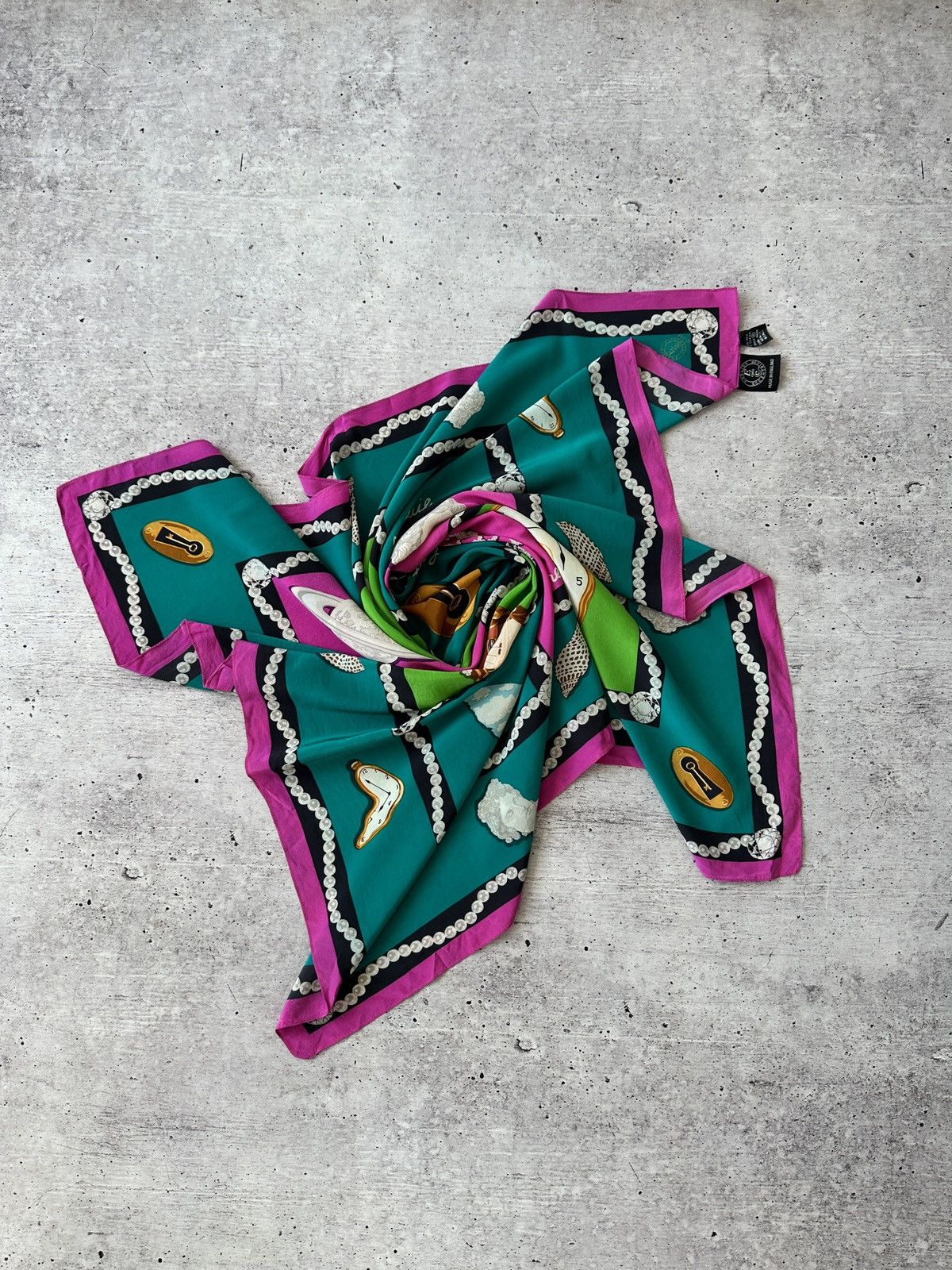 Other Vintage English Eccentrics Silk Scarf - 1992 Design Size ONE SIZE - 7 Thumbnail
