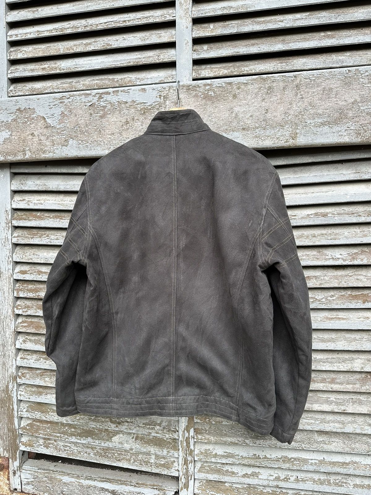 Vintage 👹Vintage Coming Man Grey Suede Detroit Style Jacket Size US L / EU 52-54 / 3 - 9 Thumbnail