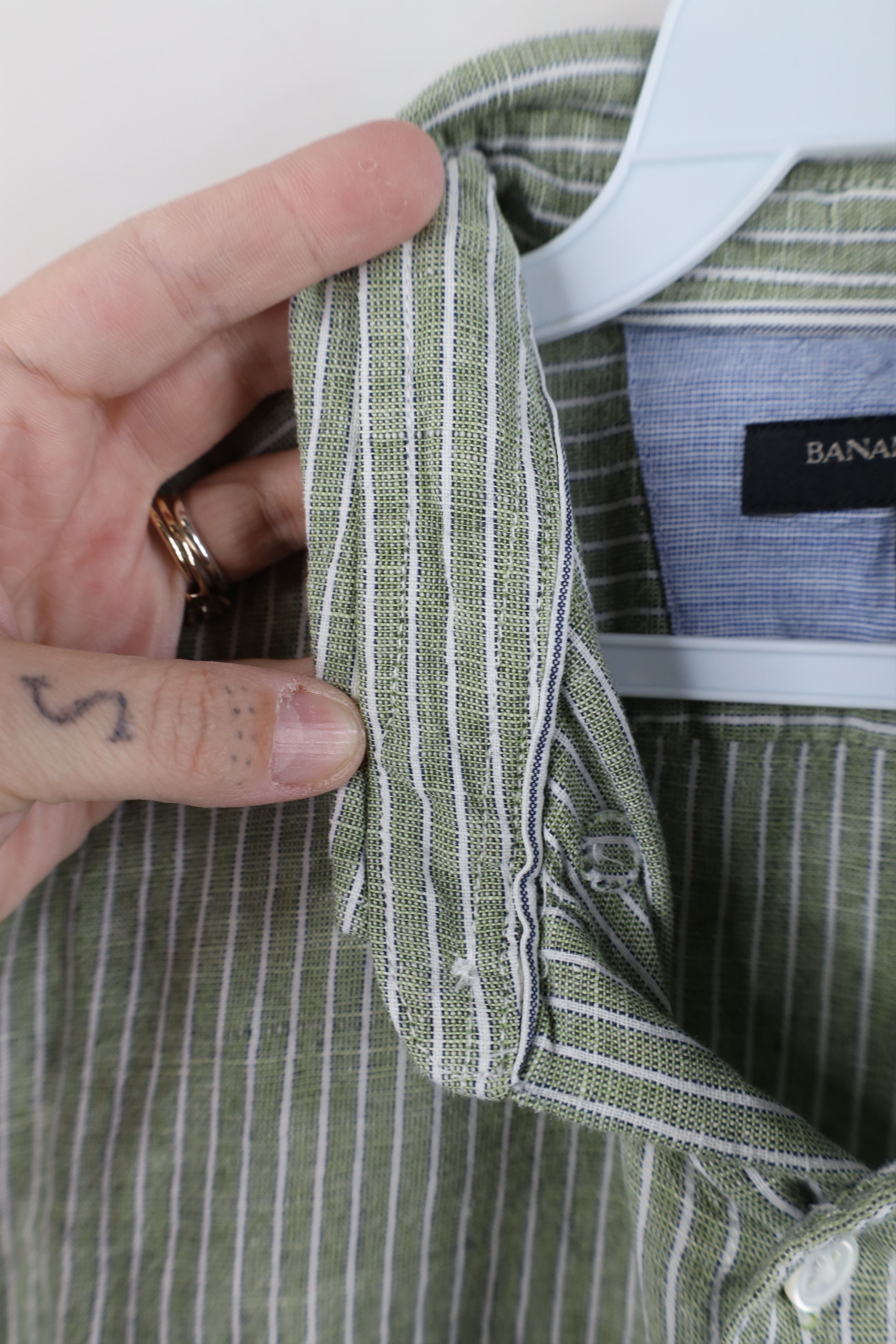 Banana Republic Banana Republic Blend Striped Collared button Down Shirt Size US L / EU 52-54 / 3 - 6 Thumbnail