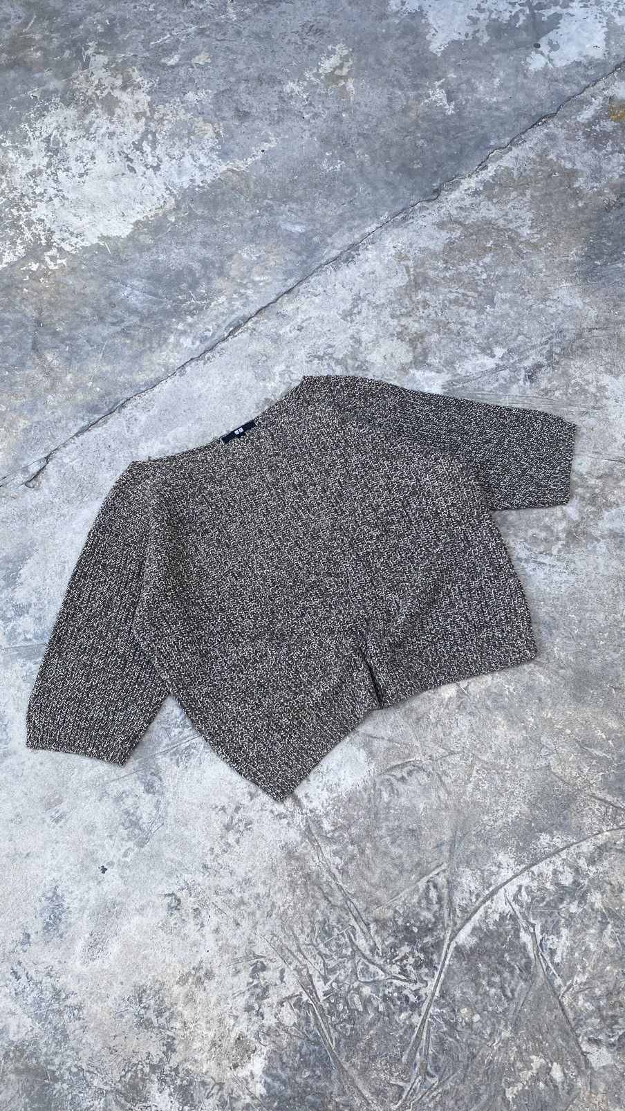 image of Uniqlo Crop Top Knitwear in Green, Women's (Size Medium)