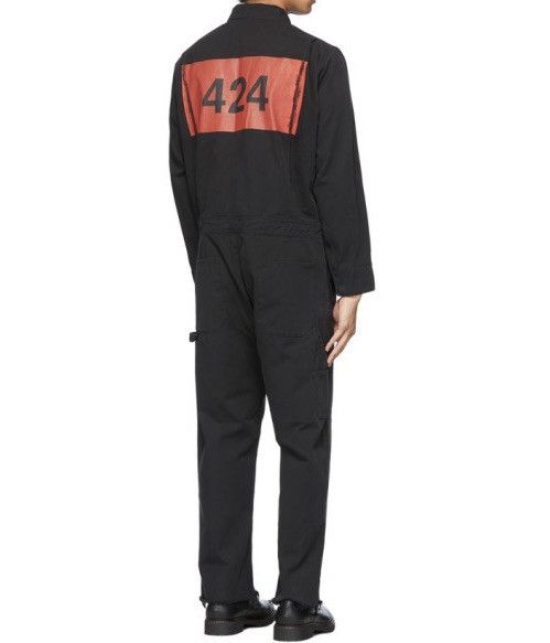 424 back red logo jumpsuit Size US 34 / EU 50 - 1 Thumbnail