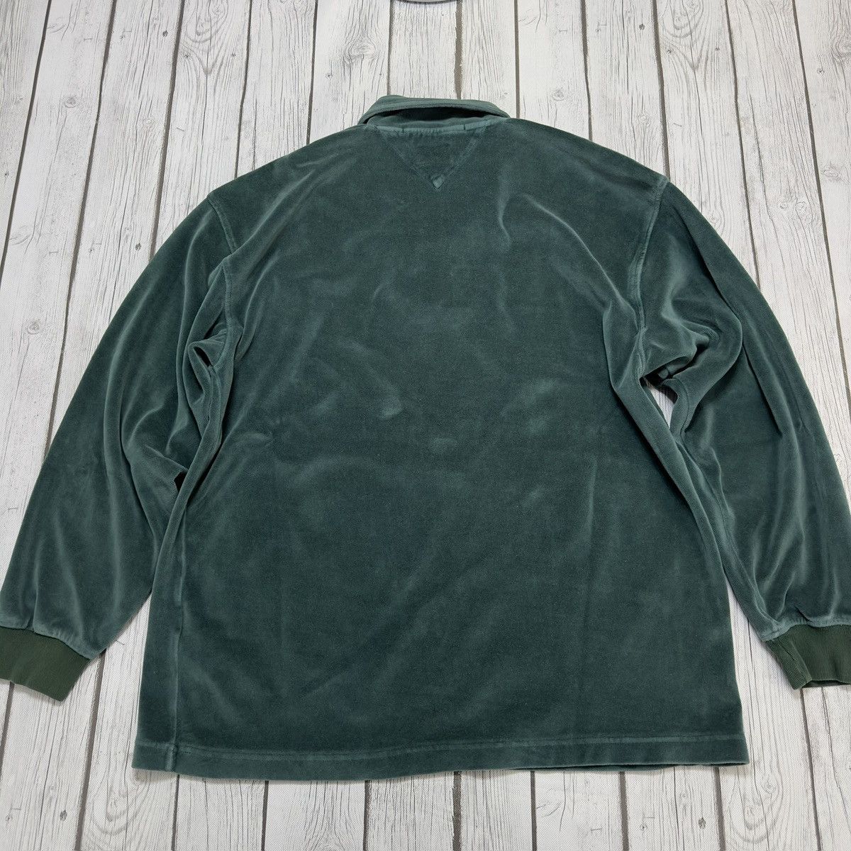 Tommy Hilfiger × Vintage Vintage Tommy Hilfiger velour sweatshirt Size US L / EU 52-54 / 3 - 2 Thumbnail