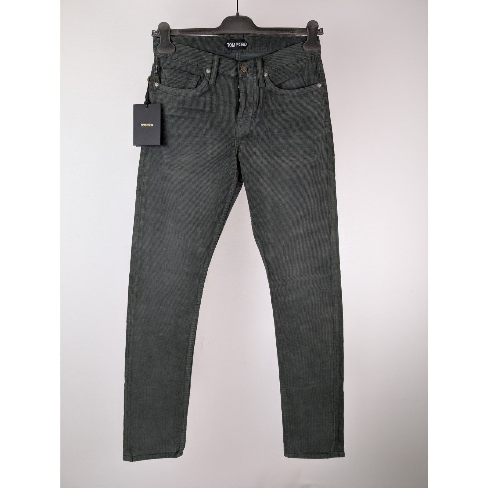 Tom Ford o1rshd1 Slim Fit Denim Jeans in Slate Green Size US 30 / EU 46 - 9 Thumbnail