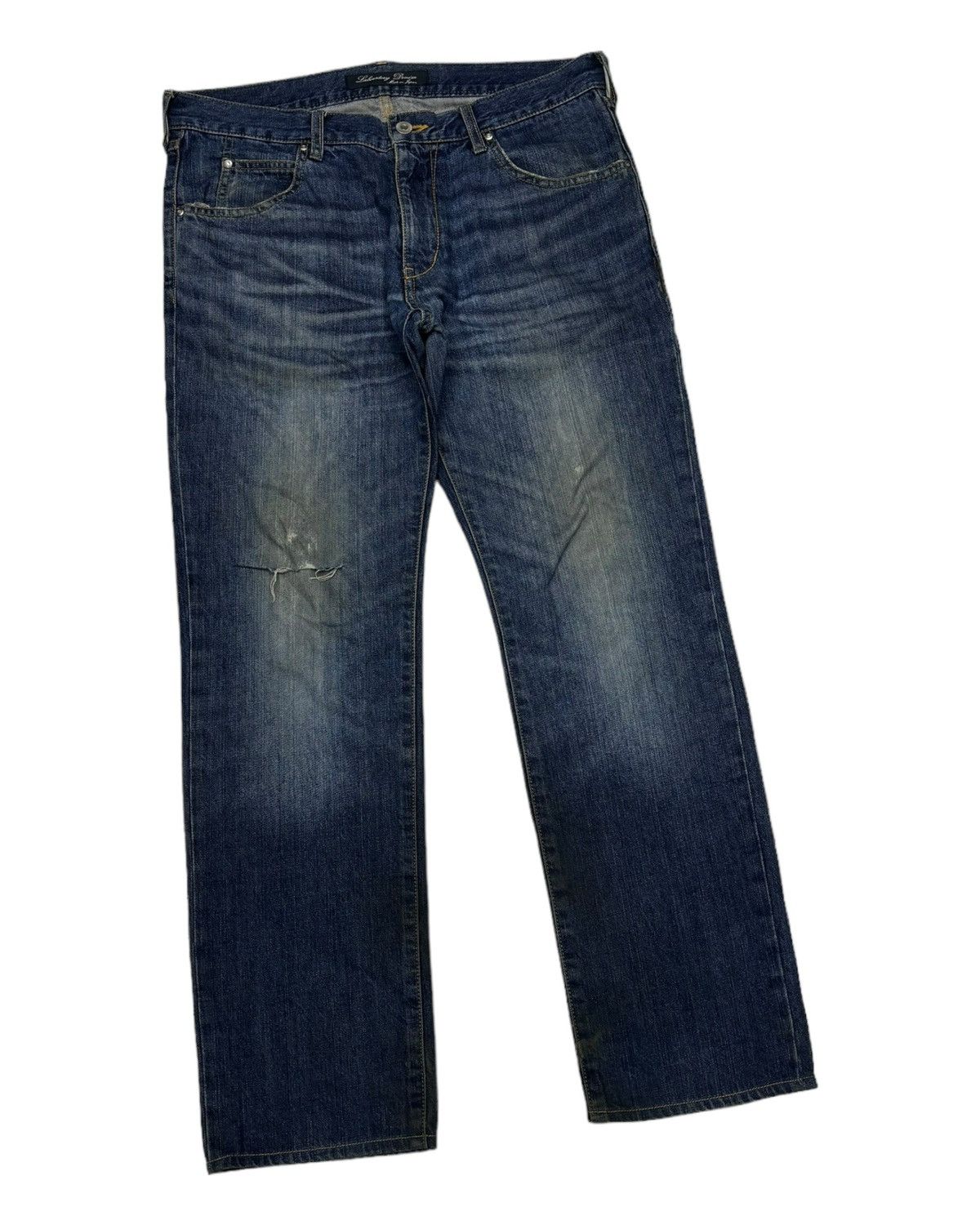 Hysteric Glamour 🇯🇵 DISTRESSED DENIM MADE IN JAPAN LABORATORY BLUE JEANS Size US 34 / EU 50 - 3 Thumbnail