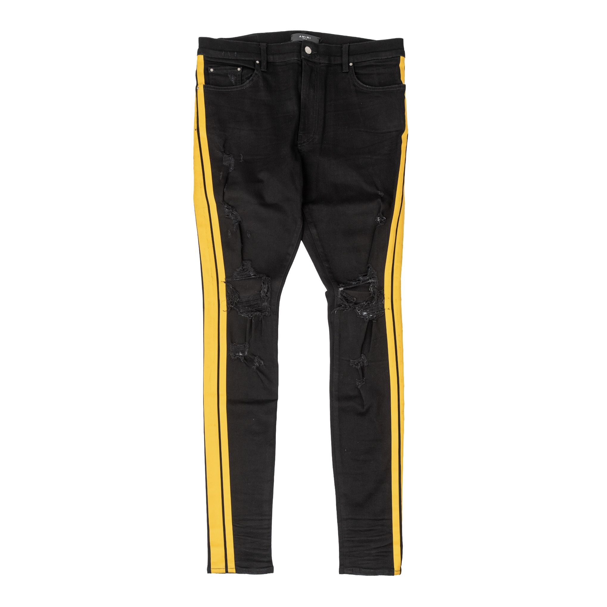 Amiri Amiri Side Studded Broken Jeans Rough Black | Grailed