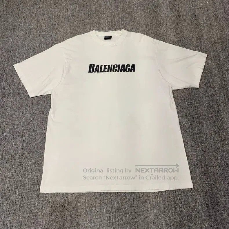 Balenciaga Balenciaga White Distressed Logo T-shirt. Size US XS / EU 42 / 0 - 1 Thumbnail