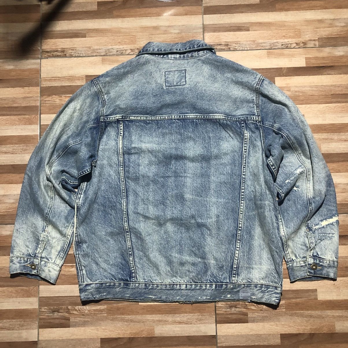 MADNESS Denim Jacket Zipper Shawn Yue WASHEAD DESTROYED SS23