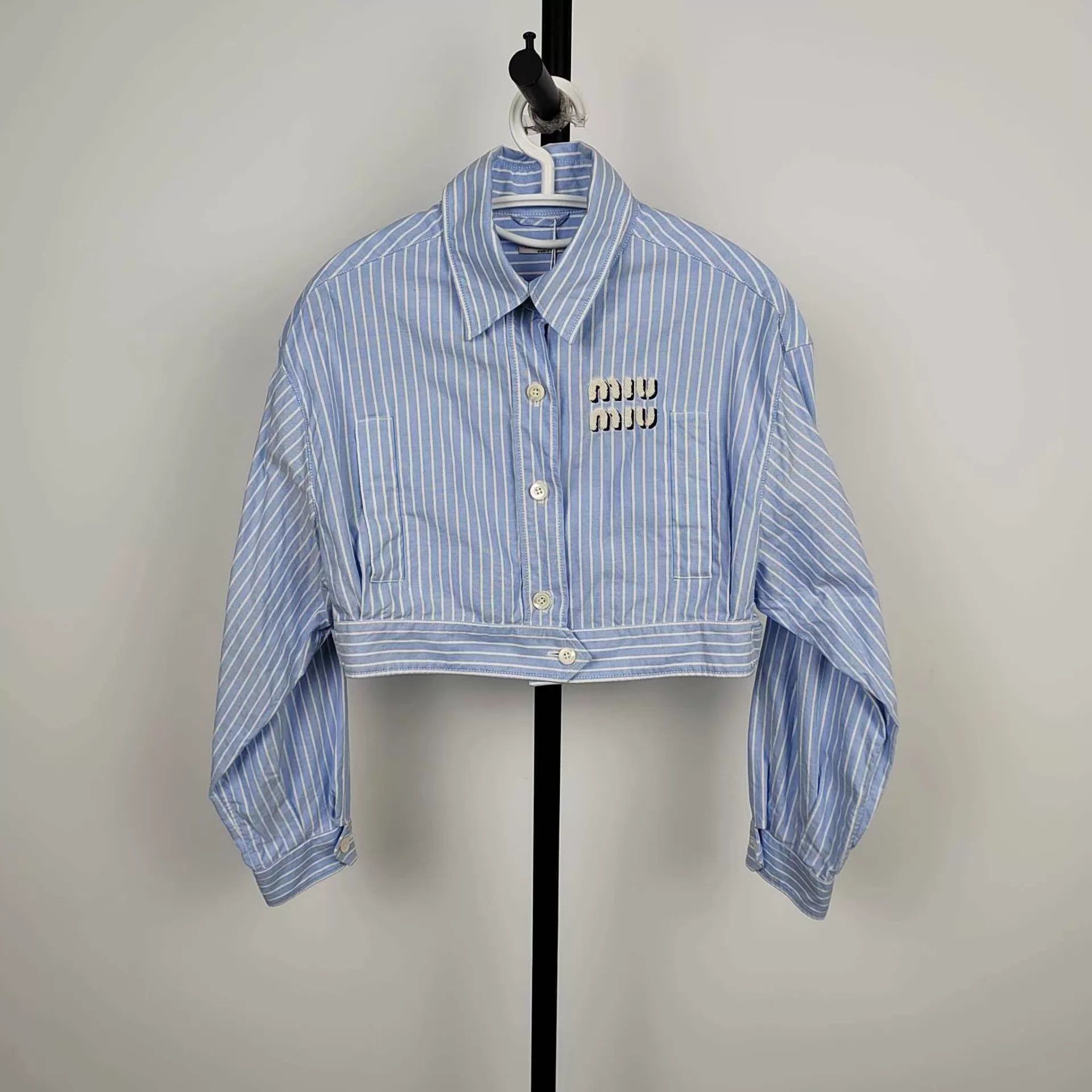 Miu Miu MIU MIU Checked Blue Women's Jacket Size XS / US 0-2 / IT 36-38 - 1 Thumbnail