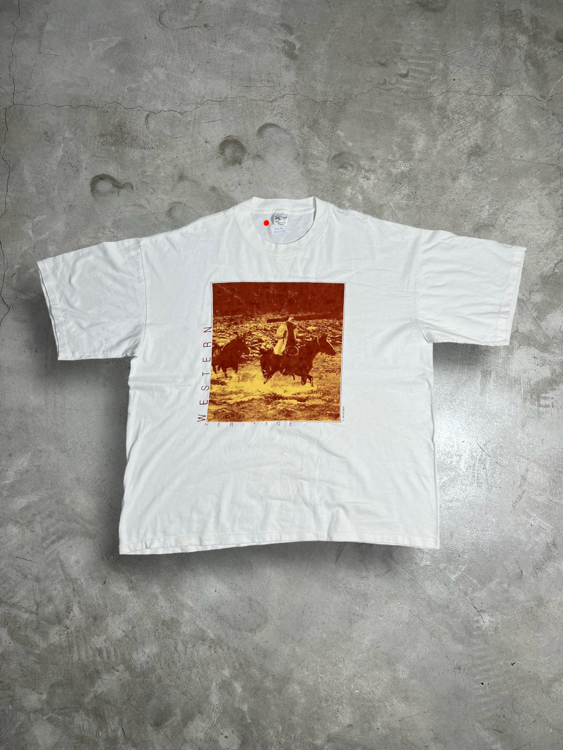 Vintage Vintage 90s Western Heritage Art Tee (XXL) GTME180 Size US XXL / EU 58 / 5 - 1 Thumbnail