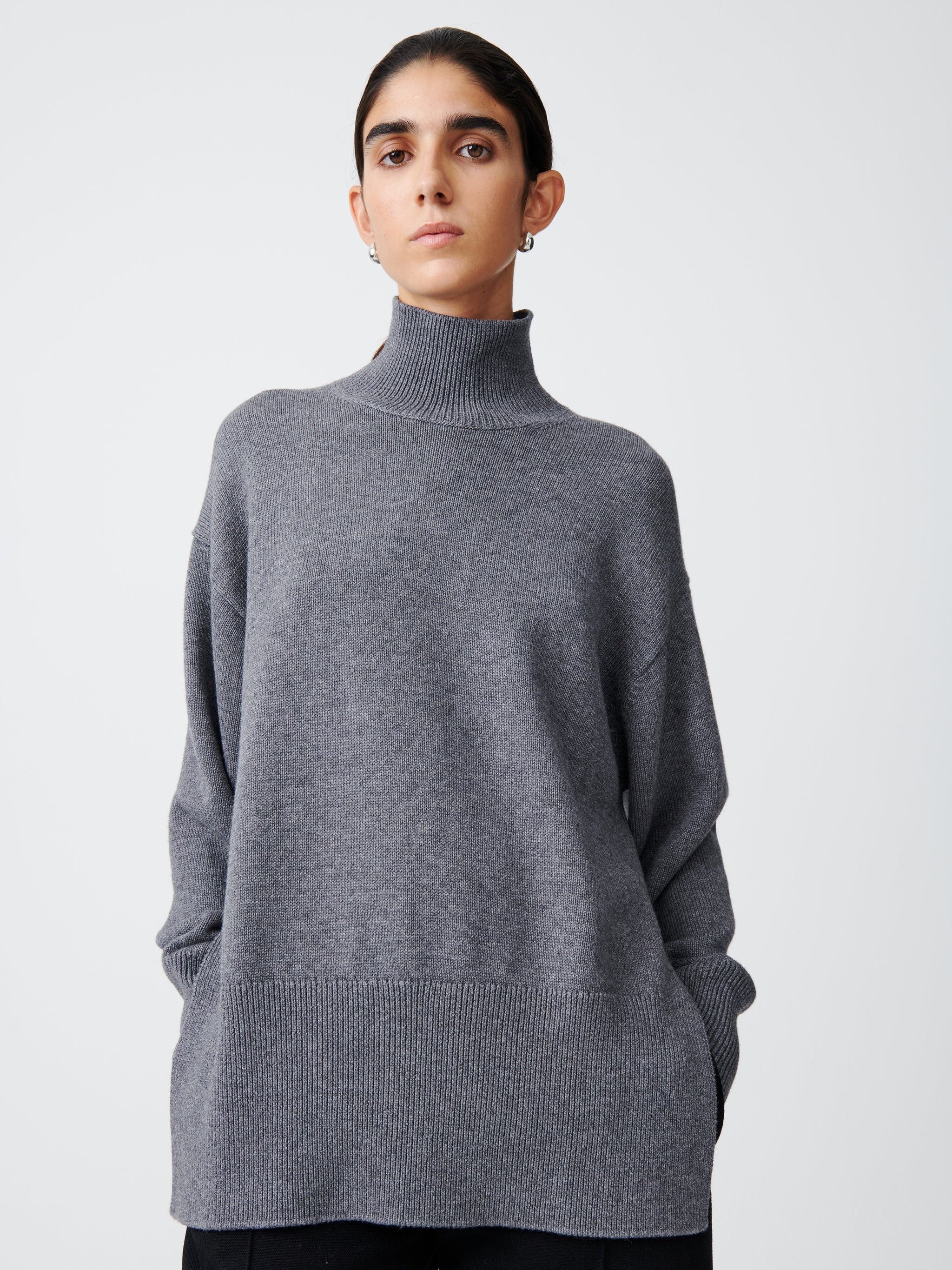 Studio Nicholson o1mle0525 Viere Sweater in Gray Size M / US 6-8 / IT 42-44 - 2 Thumbnail