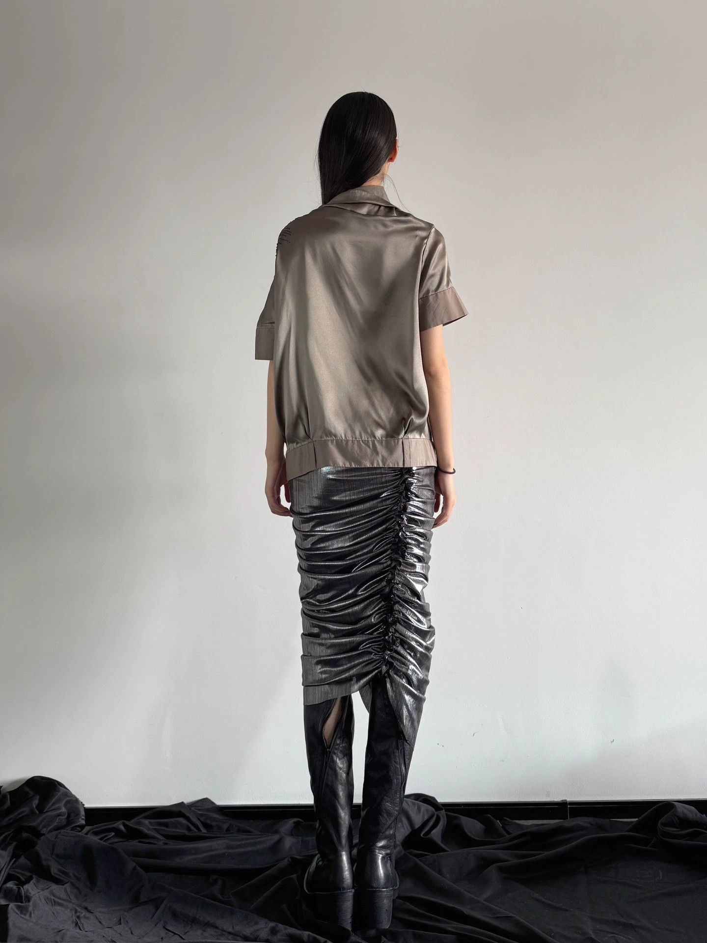 Dries Van Noten Dries Van Noten Irregular Sequin Knot Silk SS Top Women 42 Size M / US 6-8 / IT 42-44 - 9 Thumbnail