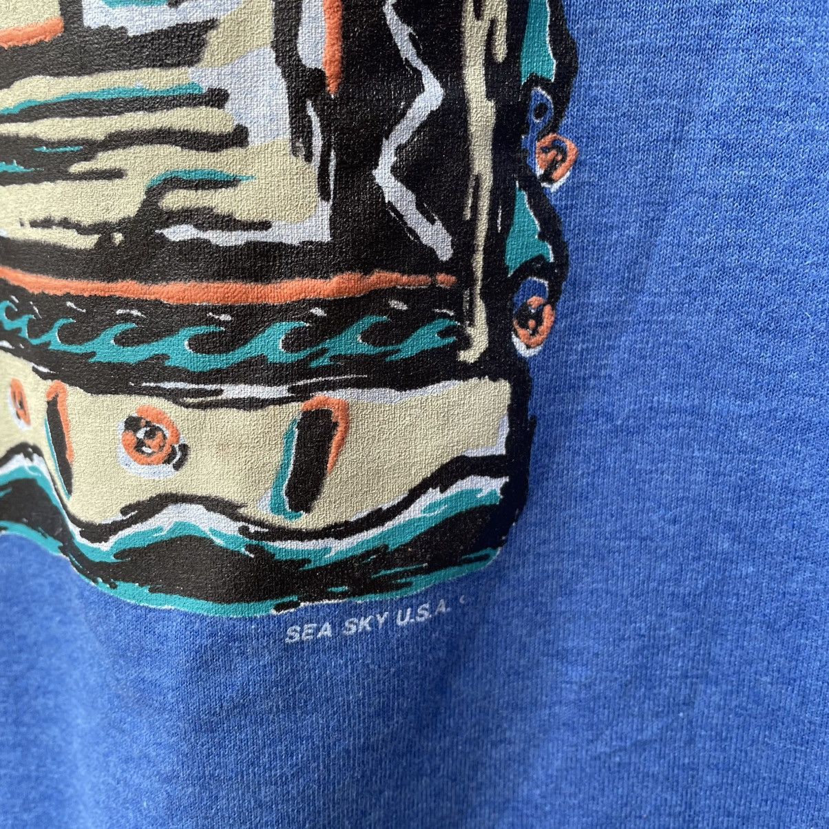Other 🔥Vintage 90s Hawaii Surf Styles Sea Sky Poster Art Work Tee Size US L / EU 52-54 / 3 - 6 Thumbnail