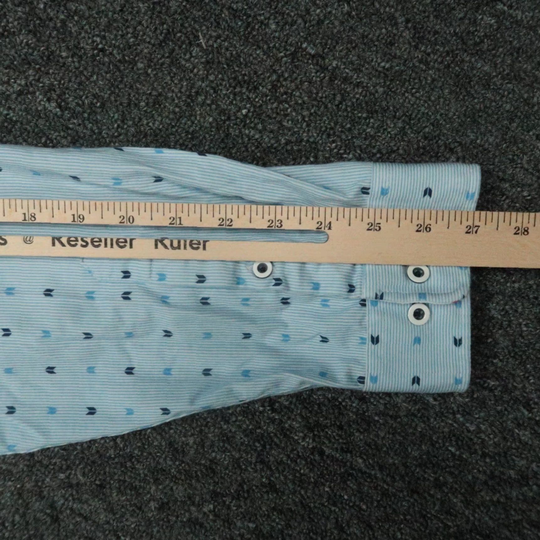 Vintage Buttercloth Mens Shirt 3XL Blue Icy Cotton Long Sleeve Button Up Geometric Pattern Size US XXL / EU 58 / 5 - 7 Thumbnail