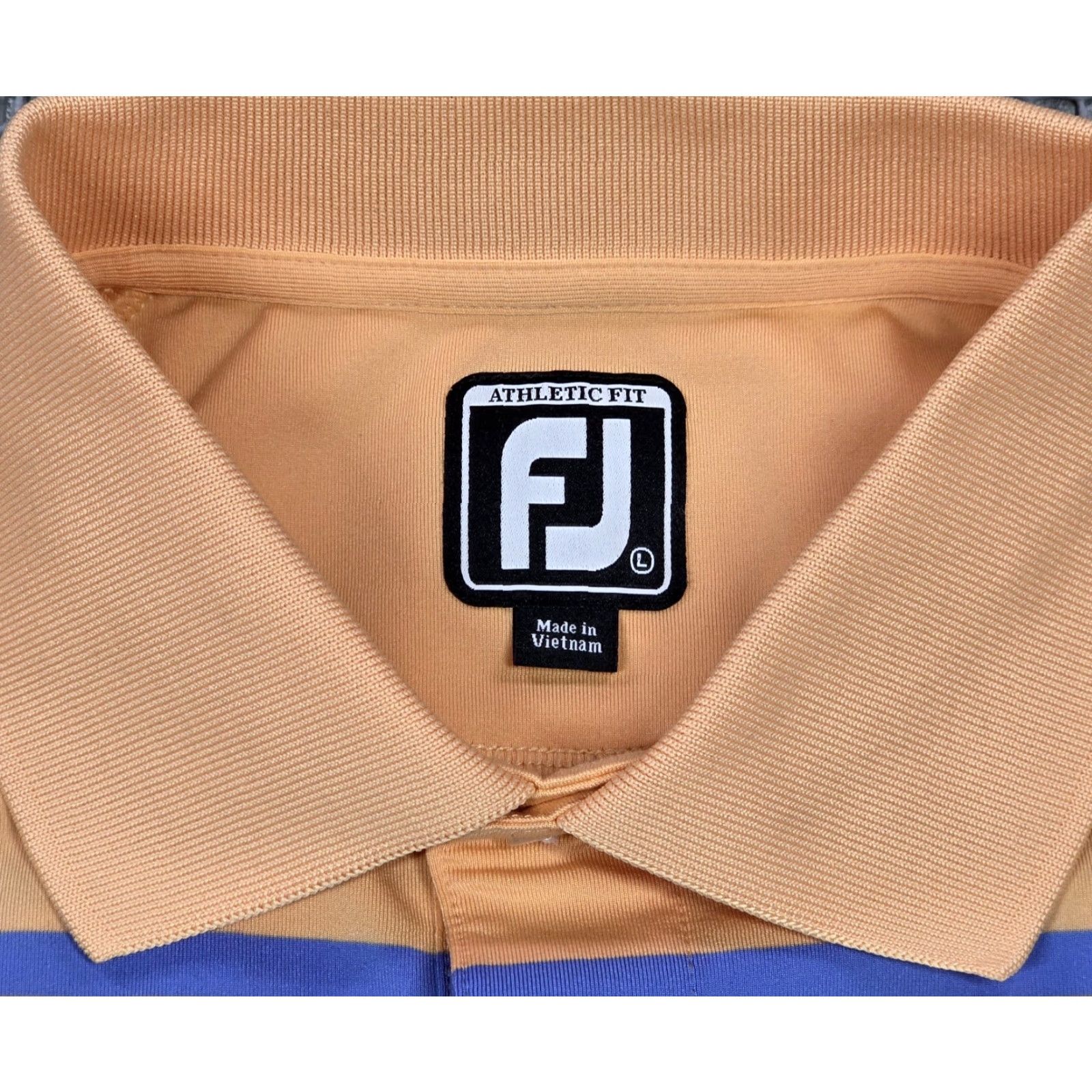 Footjoy FootJoy FJ Mens L Short Sleeve Peach White Performance Golf Polo Shirt Athletic Size US L / EU 52-54 / 3 - 7 Thumbnail