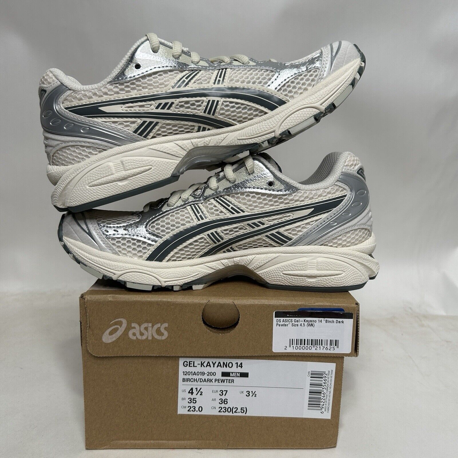 Asics ASICS Gel Kayano 14 “Birch Dark Pewter” 2024 Size US 6 / IT 36 - 3 Thumbnail