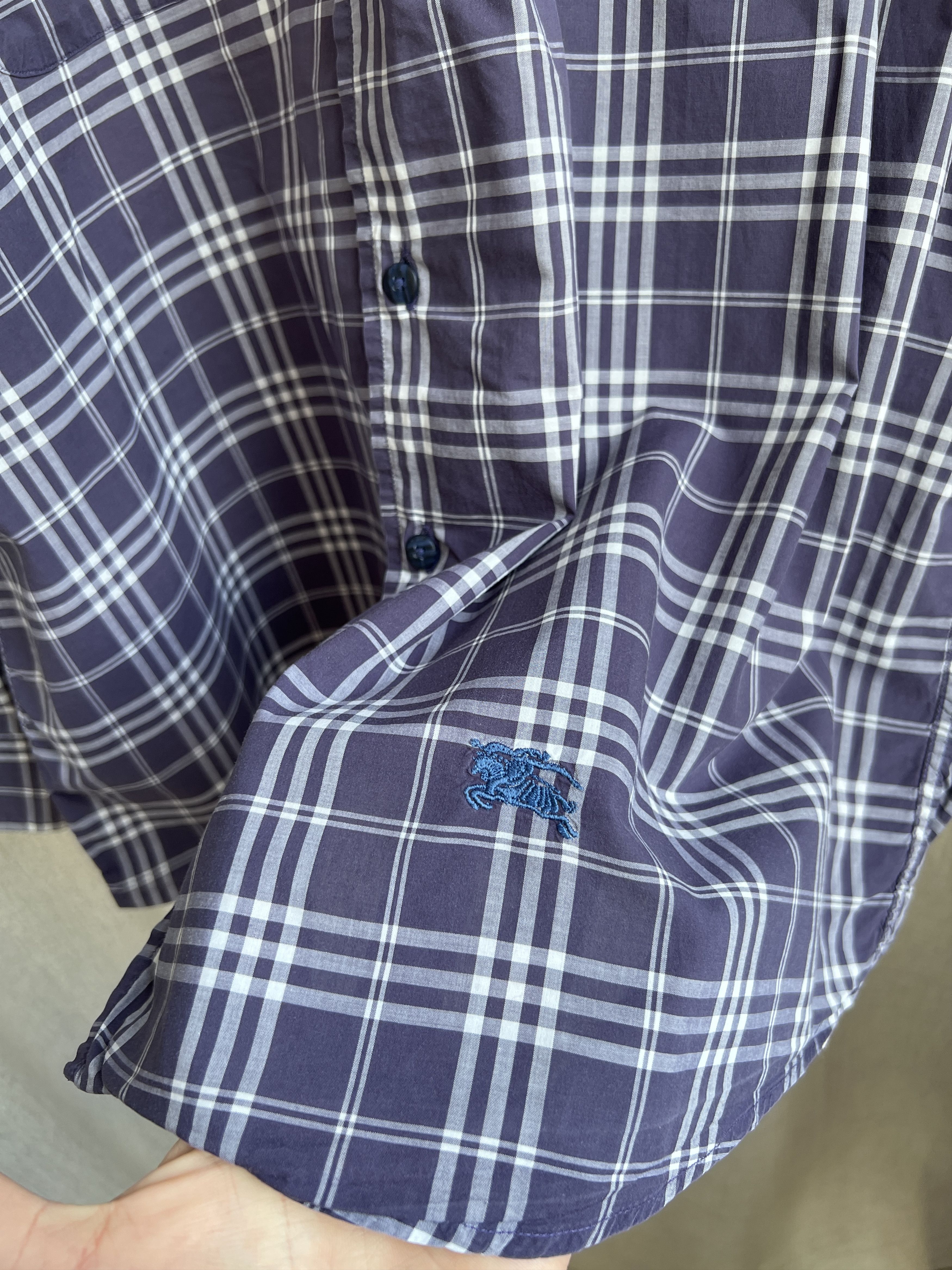 Burberry Vintage 80-90s Burberrys Made in USA Blue Nova Check Size US XL / EU 56 / 4 - 7 Thumbnail