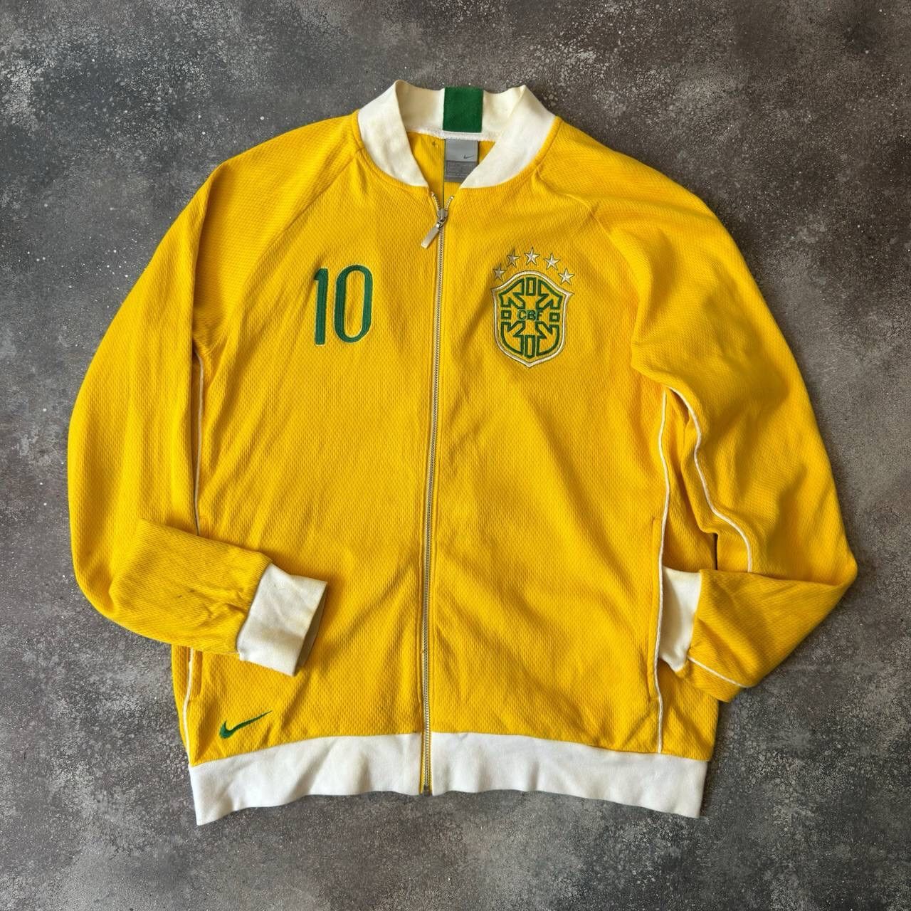 Nike × Vintage 00’s Nike Vintage Brazil #10 Ronaldinho Soccer Track Jacket Size US L / EU 52-54 / 3 - 1 Thumbnail