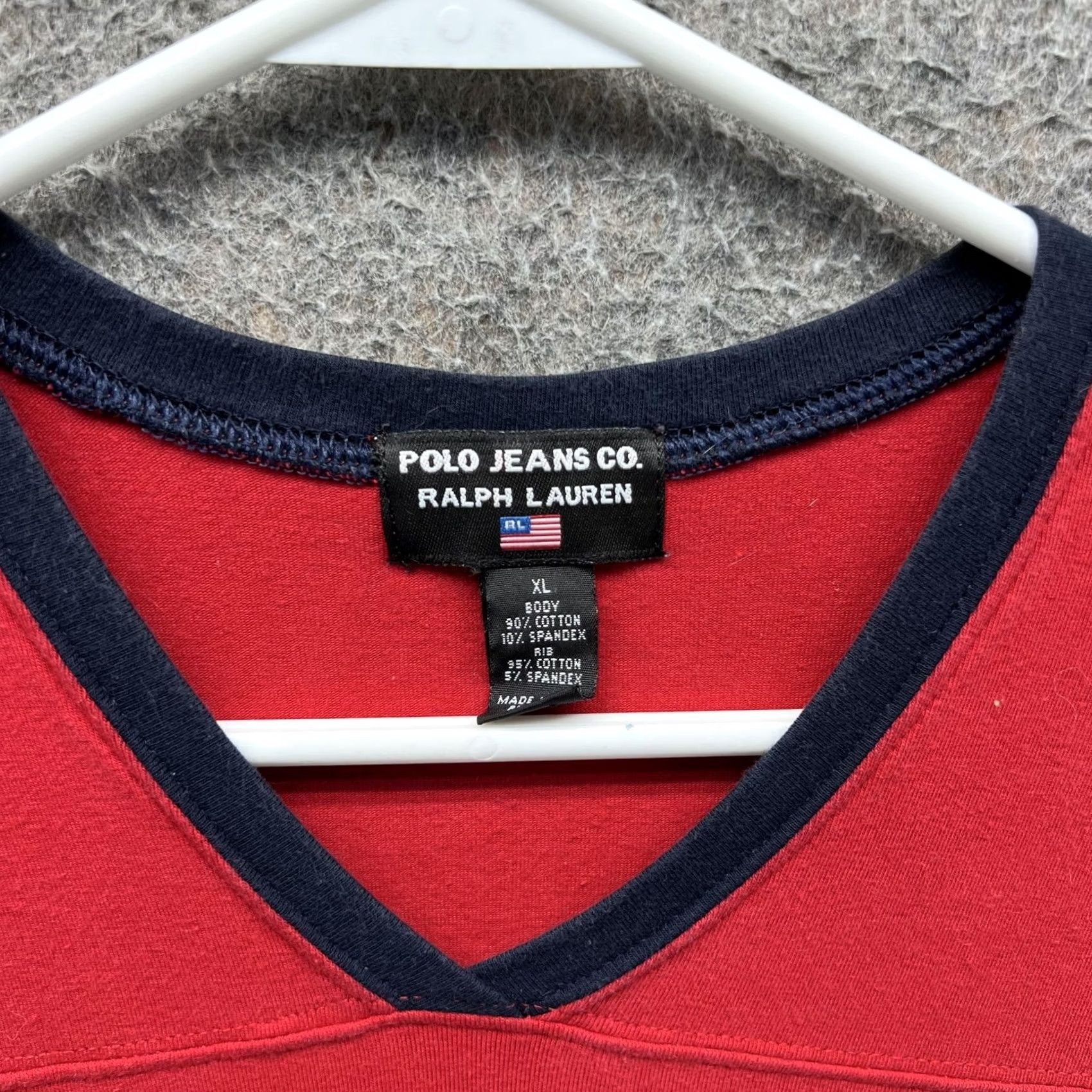 Ralph Lauren Polo Jeans Ralph Lauren Dress Shirt Womens XL Red V Neck 1967 Logo Graphic Tee Shirt Dress Ladies XL Red Polo Jeans Co. RL 1967 Logo Size XL / US 12-14 / IT 48-50 - 3 Thumbnail