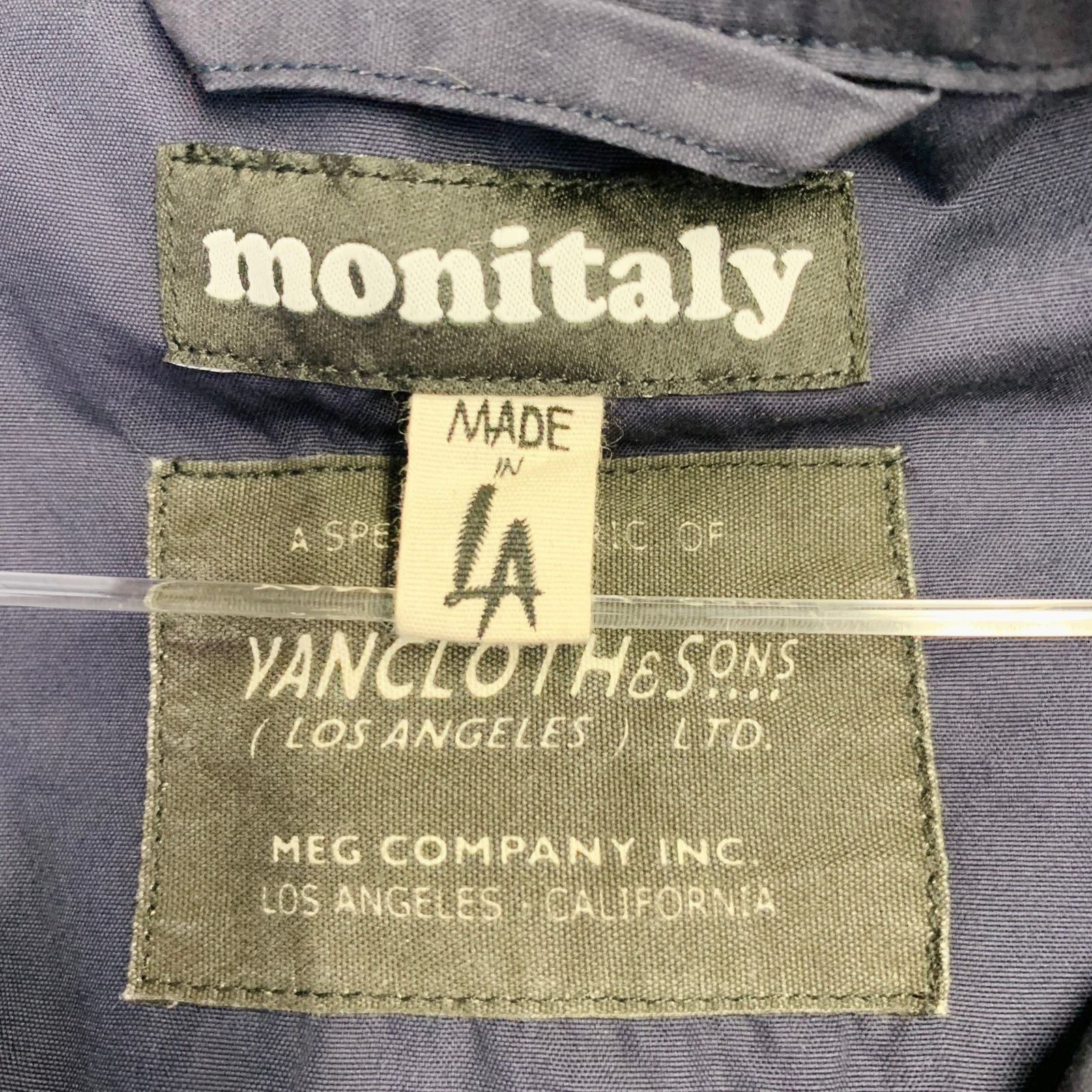 Monitaly Size XL Navy Blue Orange Cotton Buttoned Pockets Coat Size US XL / EU 56 / 4 - 7 Thumbnail