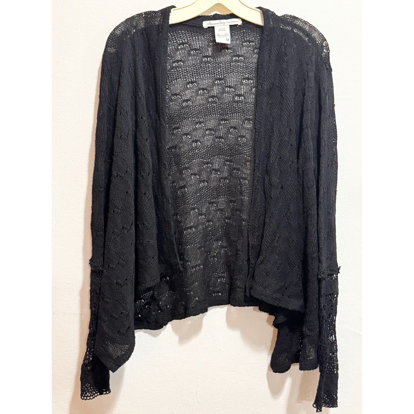 Other American Rag Crochet Lace Open Face Cardigan Knit Sweater Si Size M / US 6-8 / IT 42-44 - 1 Thumbnail