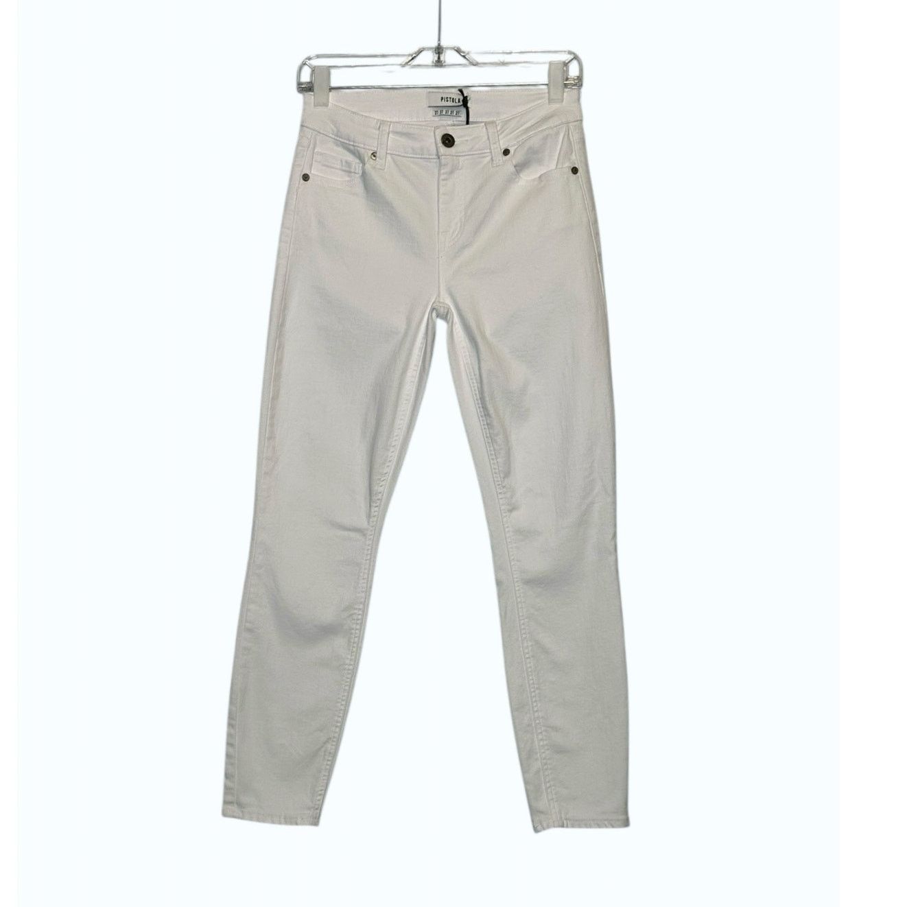 Pistola Pistola white stretch mid rise skinny ankle jeans size 27 Size 27" / US 4 / IT 40 - 11 Thumbnail