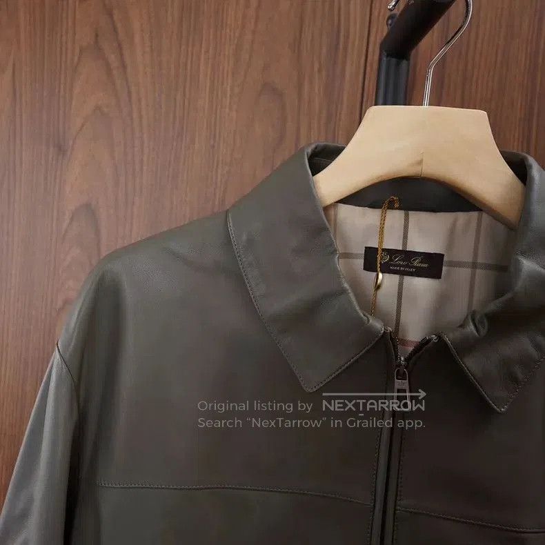 Loro Piana Loro Piana Lambskin Collared Leather Jacket. Size US XL / EU 56 / 4 - 3 Thumbnail