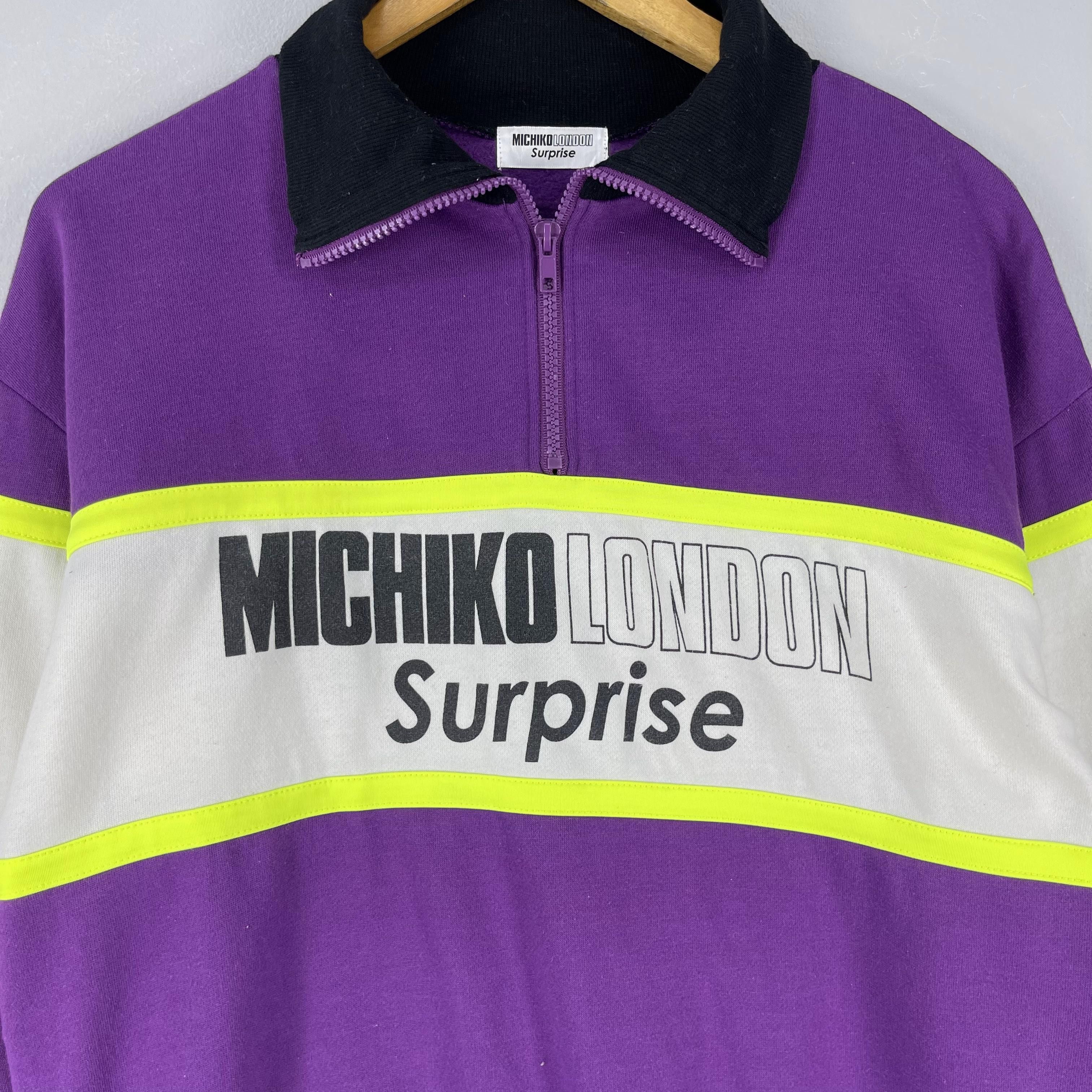 Michiko Koshino London Vintage Y2K MICHIKO LONDON Spellout Half Zipper Sweater Size US M / EU 48-50 / 2 - 2 Thumbnail