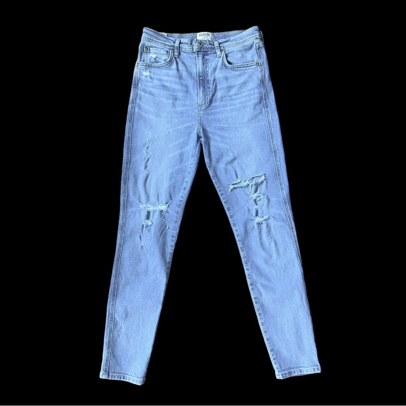 Agolde High Rise Skinny Blue Jeans Size 27