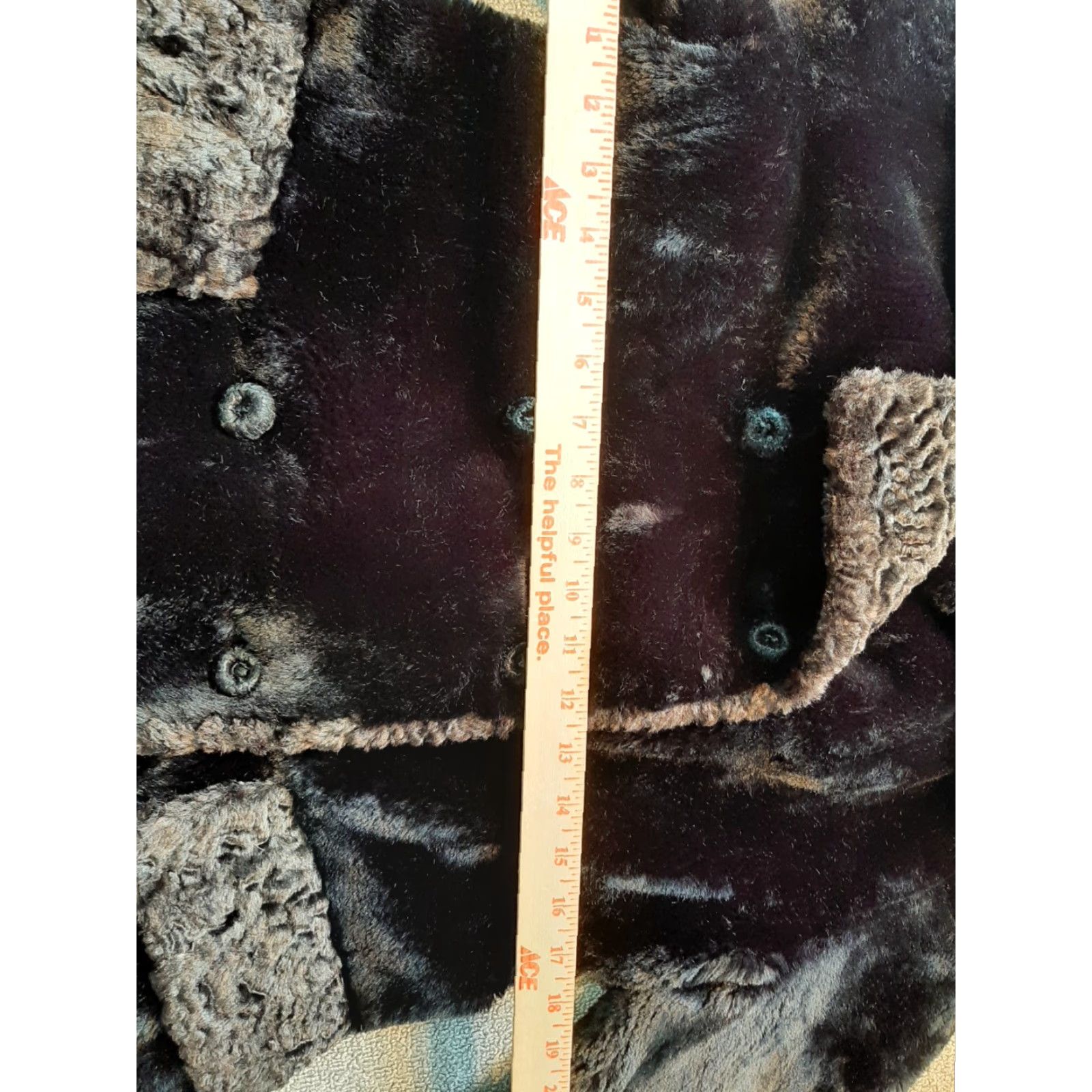 Vintage VINTAGE Fairmoor Jacket Womens Black 36" Chest Button Up Made in USA Long Overcoat Pockets Collared Lined Spread Collar USA Theme Button Closure Size XS / US 0-2 / IT 36-38 - 3 Thumbnail