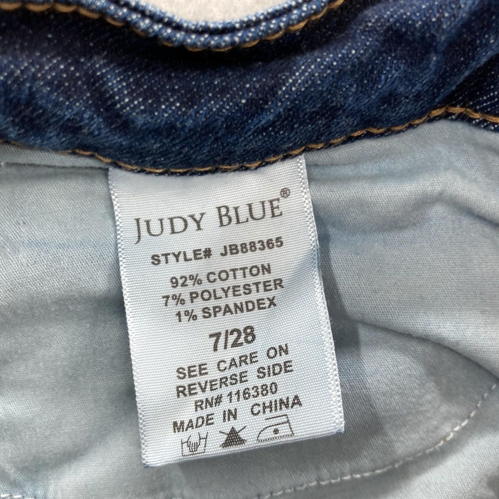 Denime Judy Blue Jeans Womens Skinny Fit Medium Wash Blue Stretch Denim 28in Inseam Pockets Slim Rise Mid 8.5-10.5in Size 28" / US 6 / IT 42 - 5 Thumbnail
