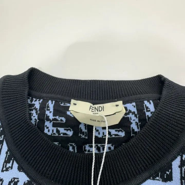 Fendi Fendi Logo Printed Short Sleeve Knit Top -2507 Size M / US 6-8 / IT 42-44 - 5 Thumbnail