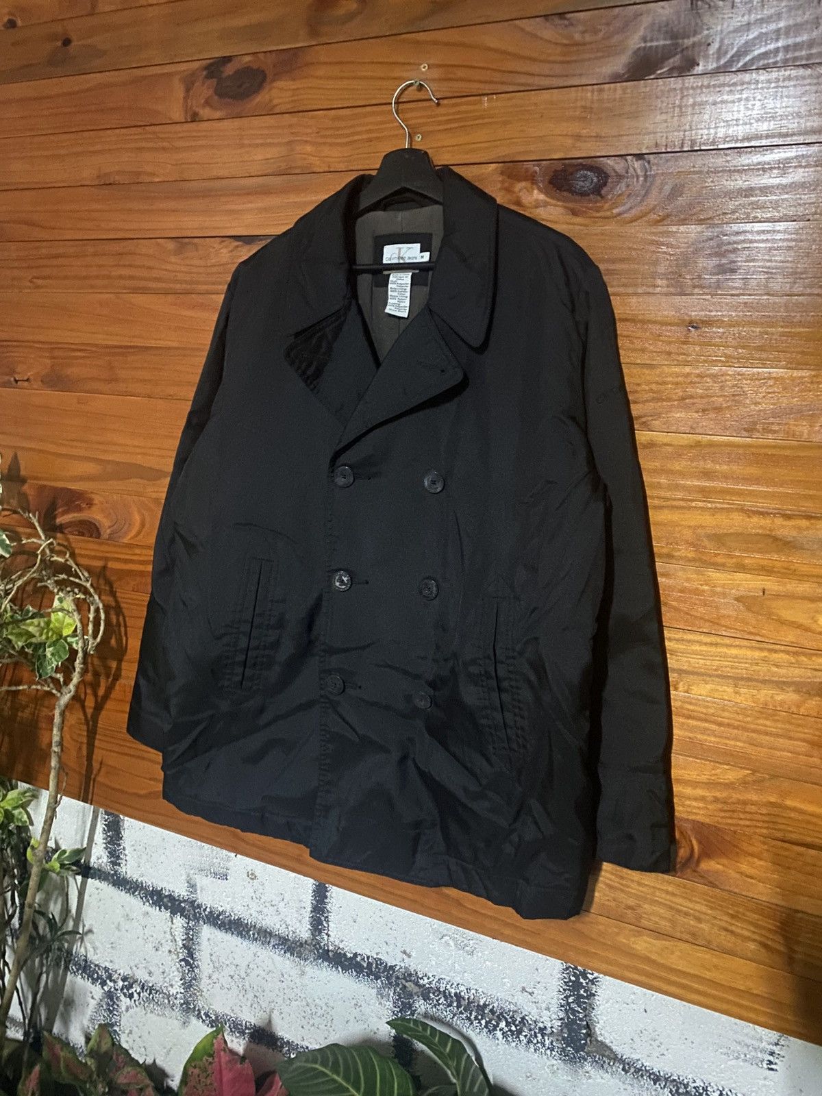 Calvin Klein Calvin Klein Jeans Black Double-Breasted Peacoat Minimalist Size US M / EU 48-50 / 2 - 4 Thumbnail