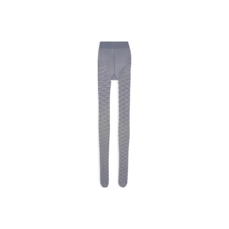 Balenciaga o1in1g1024 BB Monogram Tights in Grey Size 28" / US 6 / IT 42 - 1 Thumbnail