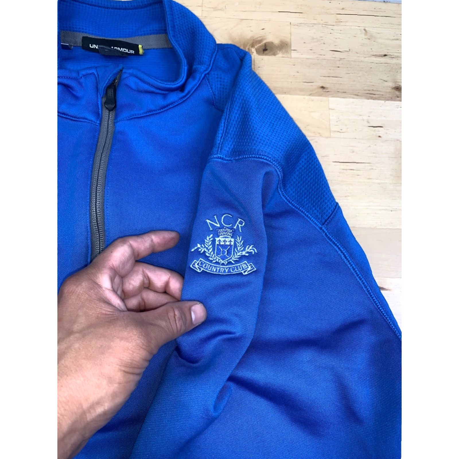 Under Armour Under armour Pullover 1/4 Zip Mens XL Casual Activewear Golf Blue Loose Lightweight Breathable Polyester Mock Neck Surrey? Size US XL / EU 56 / 4 - 4 Thumbnail