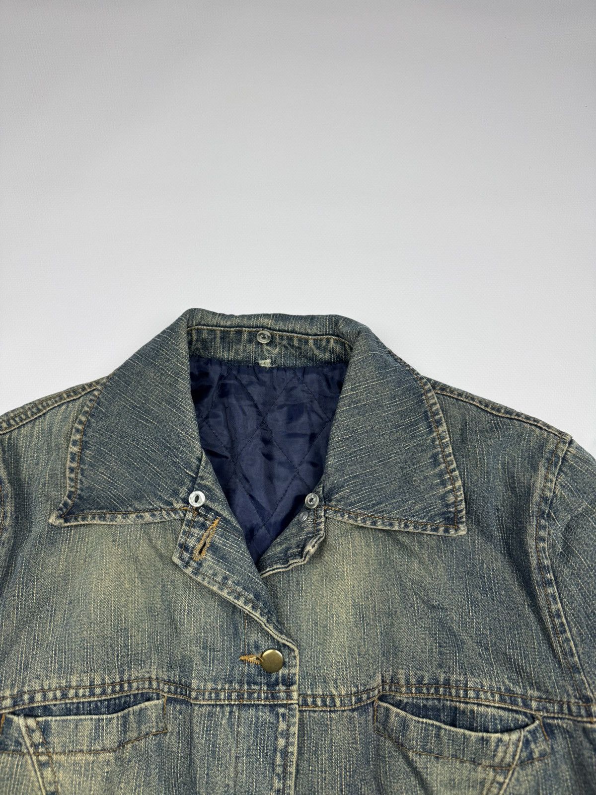 If Six Was Nine Vintage If Six Was Nine Disressed Washed Denim Jacket Size L / US 10 / IT 46 - 4 Thumbnail