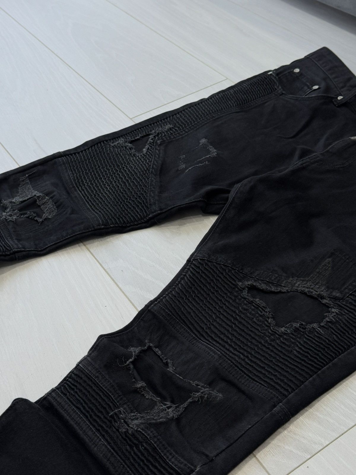 Represent Clo. Represent Clo. Ribbed Denim Slim Fit Distressed Jeans Size US 34 / EU 50 - 12 Thumbnail