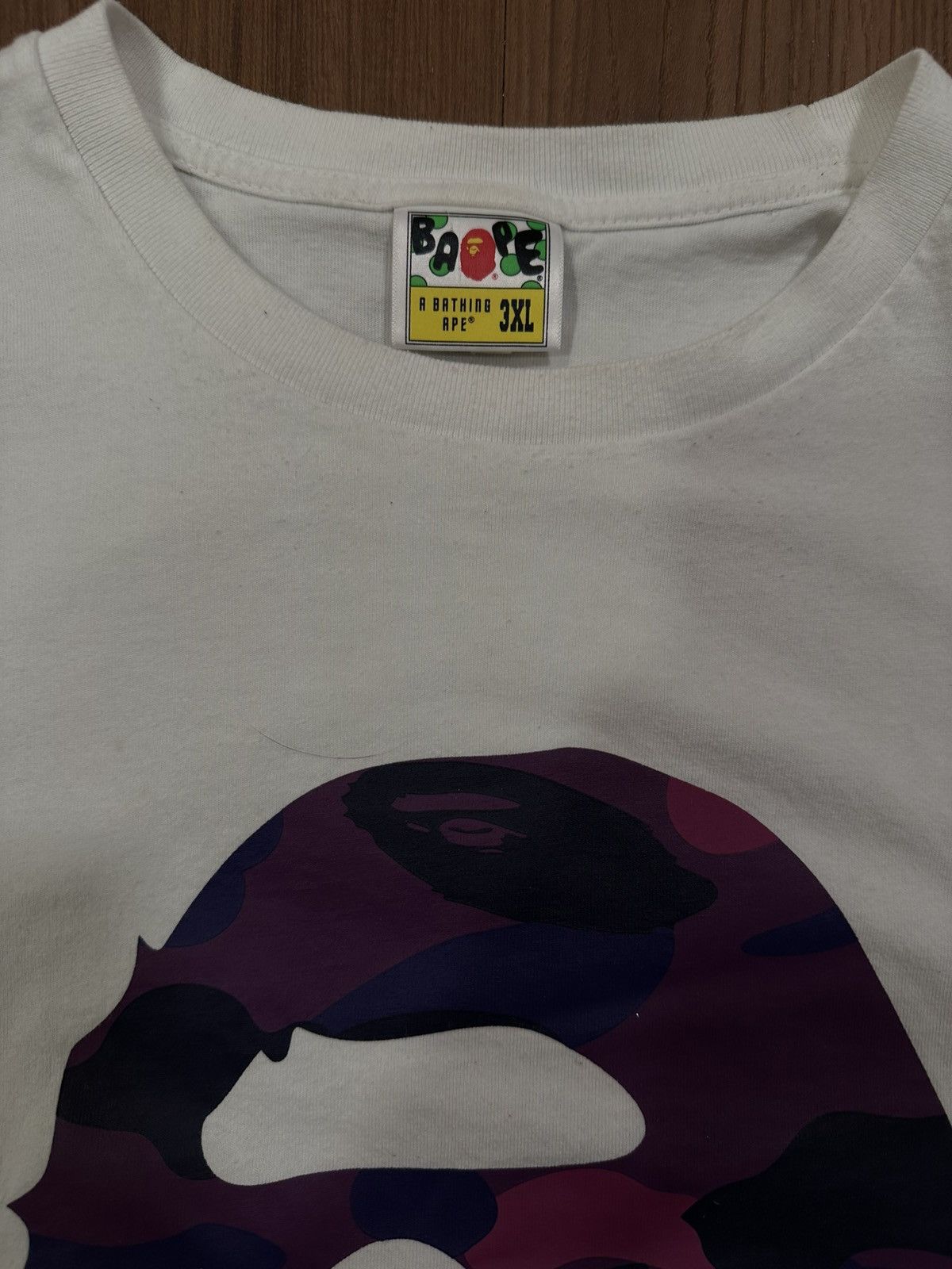 Bape A Bathing Ape Color Camo Big Ape Head Tee Purple XXXL Size US XXL / EU 58 / 5 - 2 Thumbnail