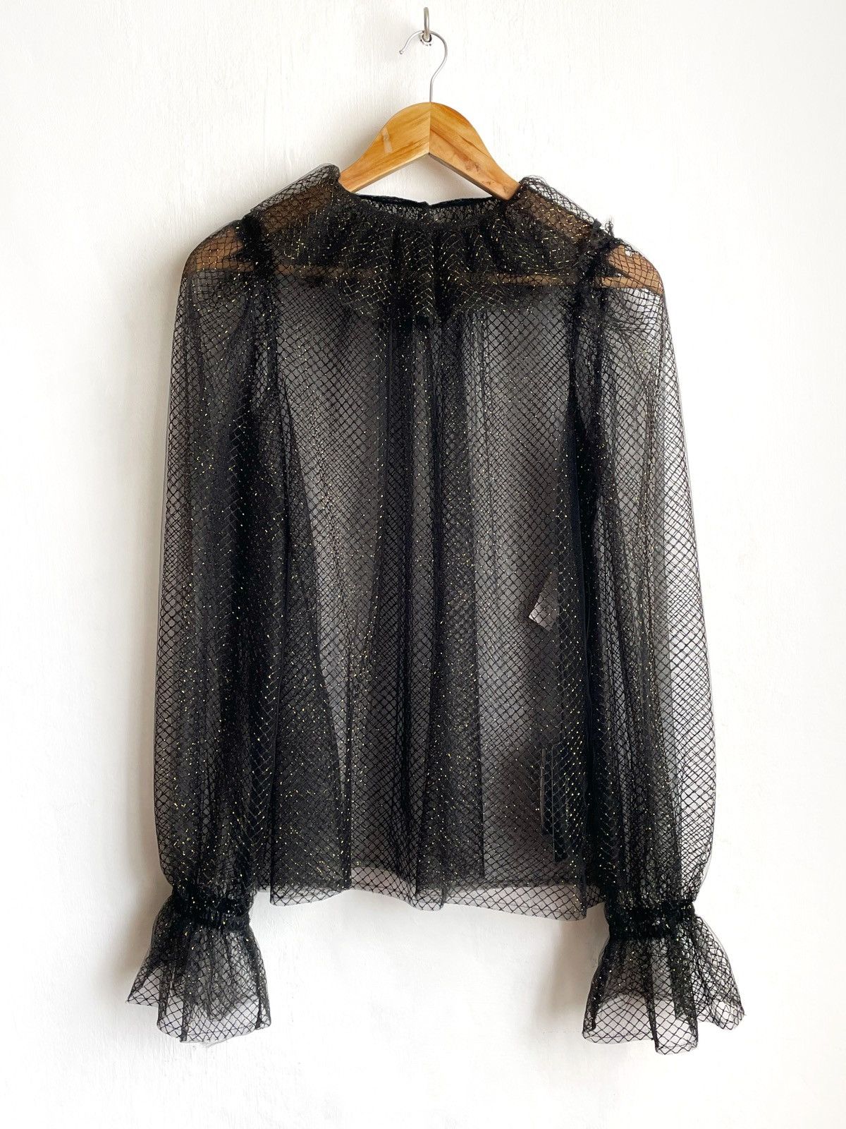 Dolce & Gabbana NWT Dolce & Gabbana Glitter Mesh Women’s Blouse, Size 38 Size XS / US 0-2 / IT 36-38 - 3 Thumbnail