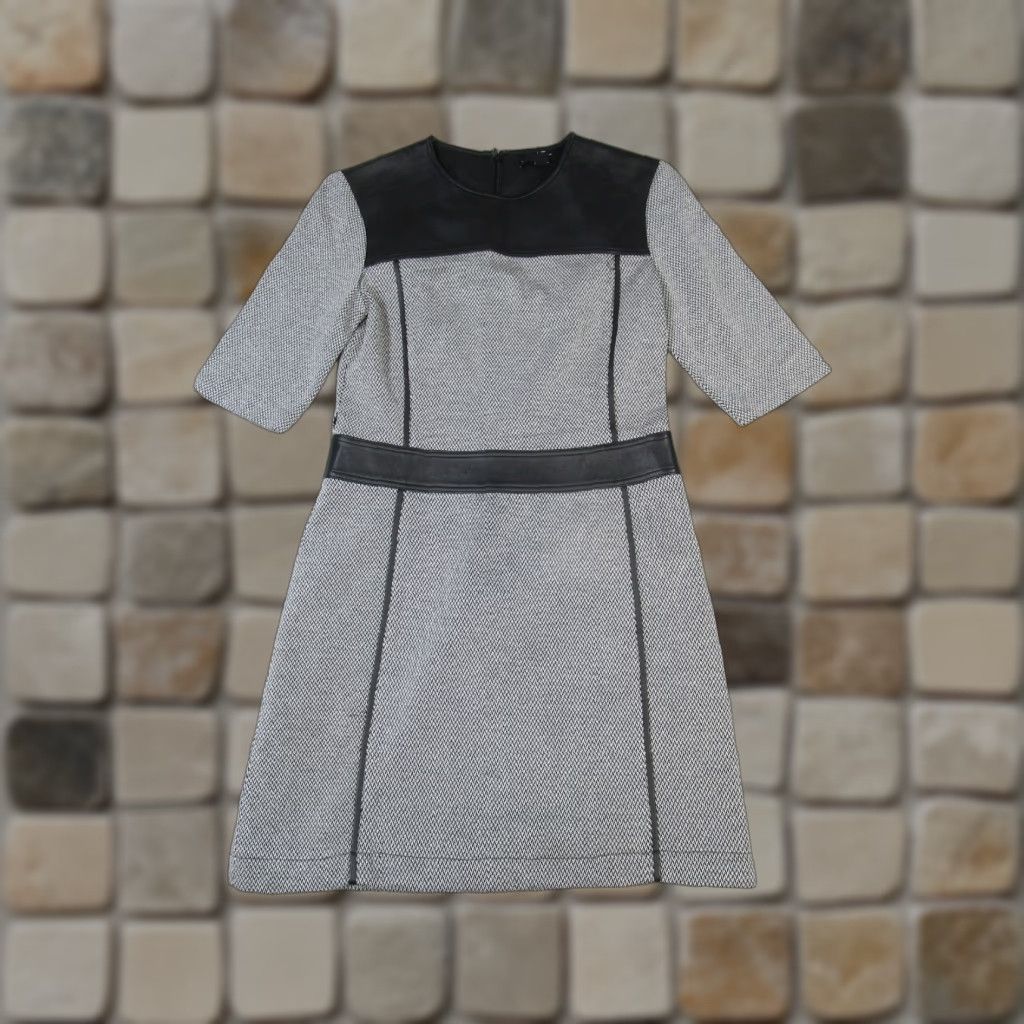 Theory VINTAGE Theory Dress Womens 6 Gray Black Blouson Shirt Womens Adult 6 Gray Blouson Theory Dress Size M / US 6-8 / IT 42-44 - 1 Thumbnail
